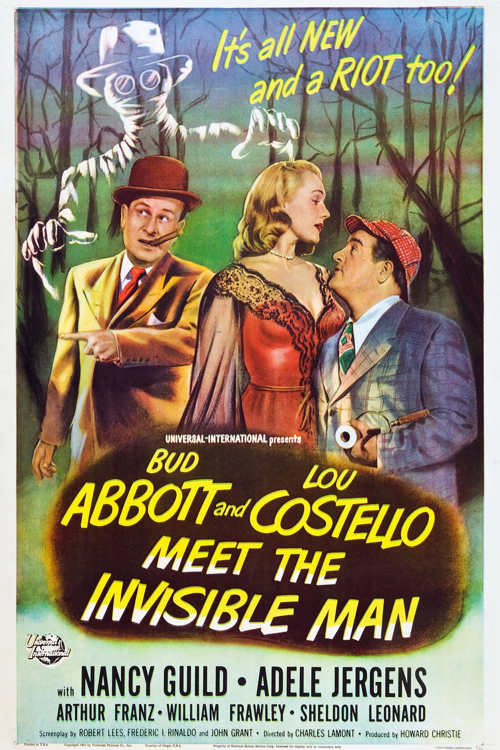 Poster to the movie "Abbott and Costello Meet the Invisible Man" #1065476