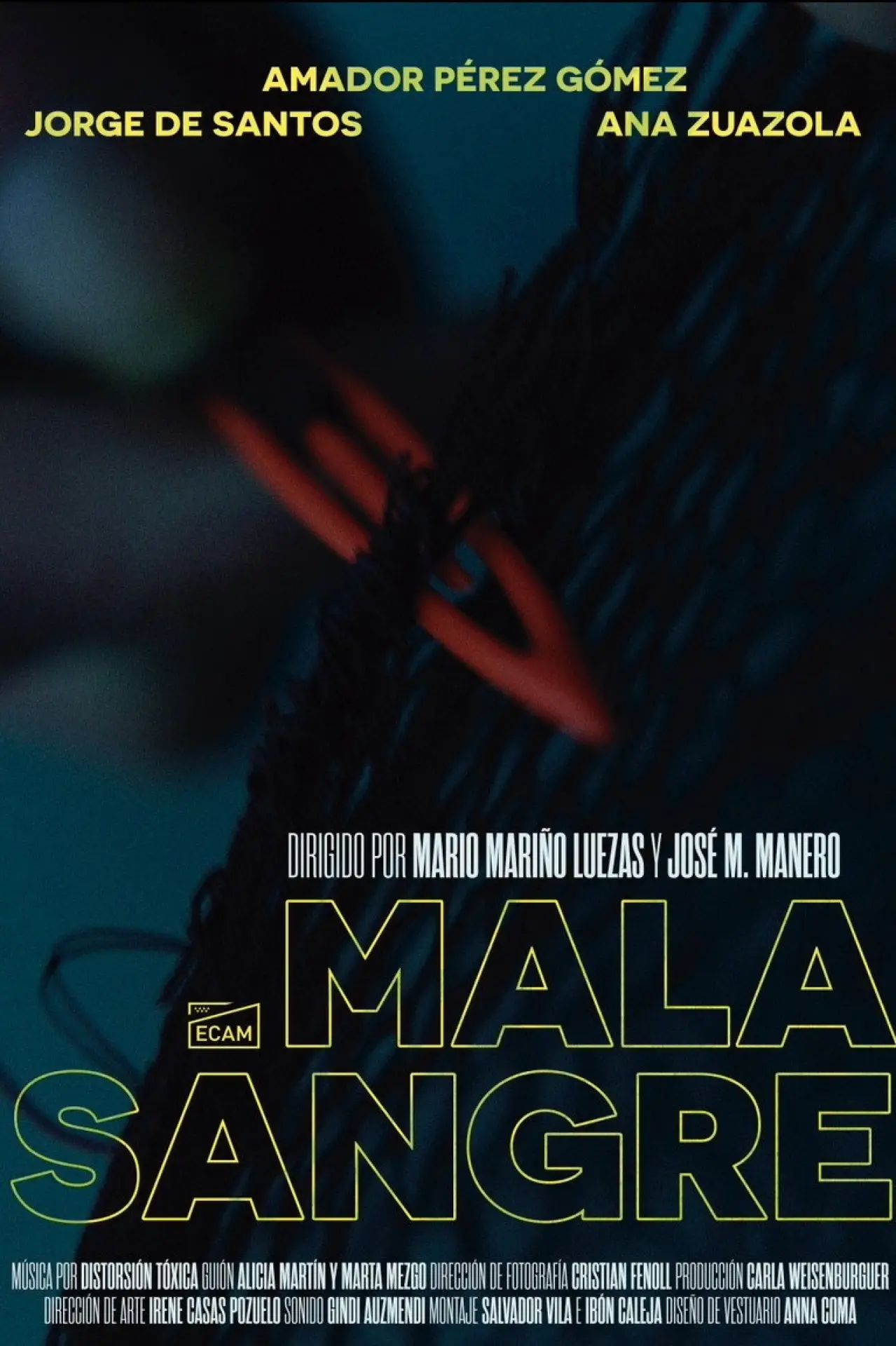Movie poster "Mala sangre"