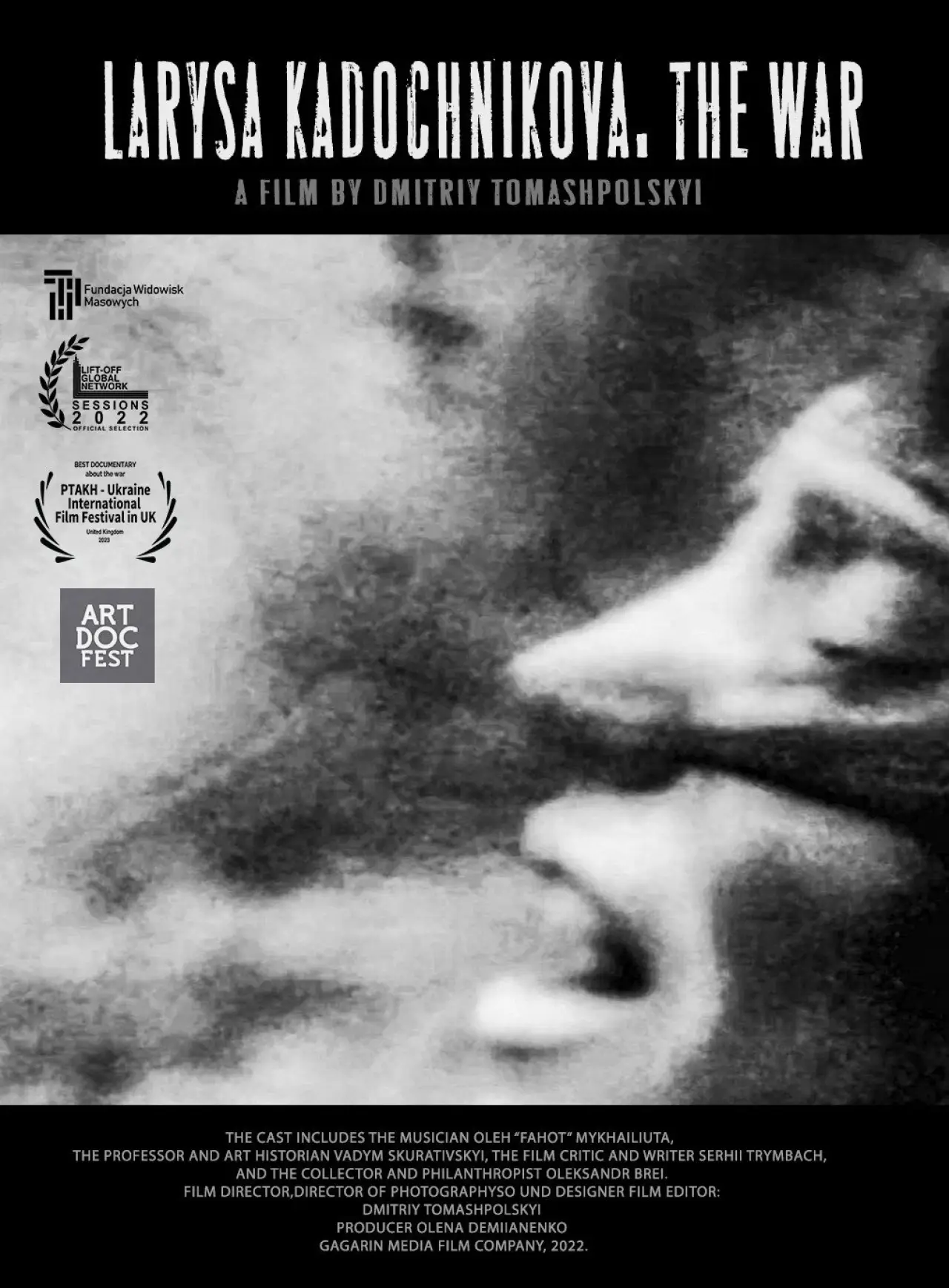 Movie poster "Larysa Kadochnikova. The War"