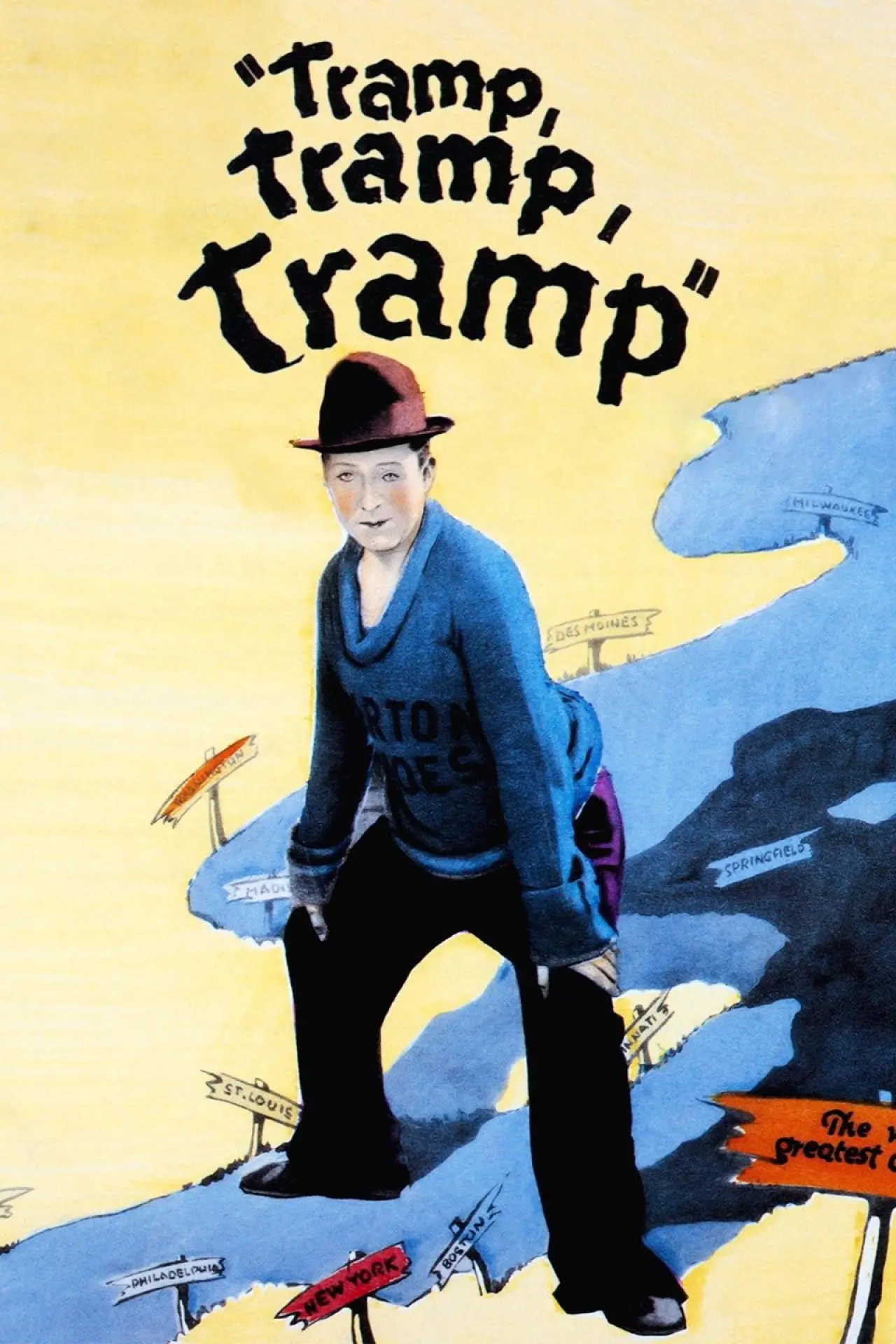 Movie poster "Tramp, Tramp, Tramp"