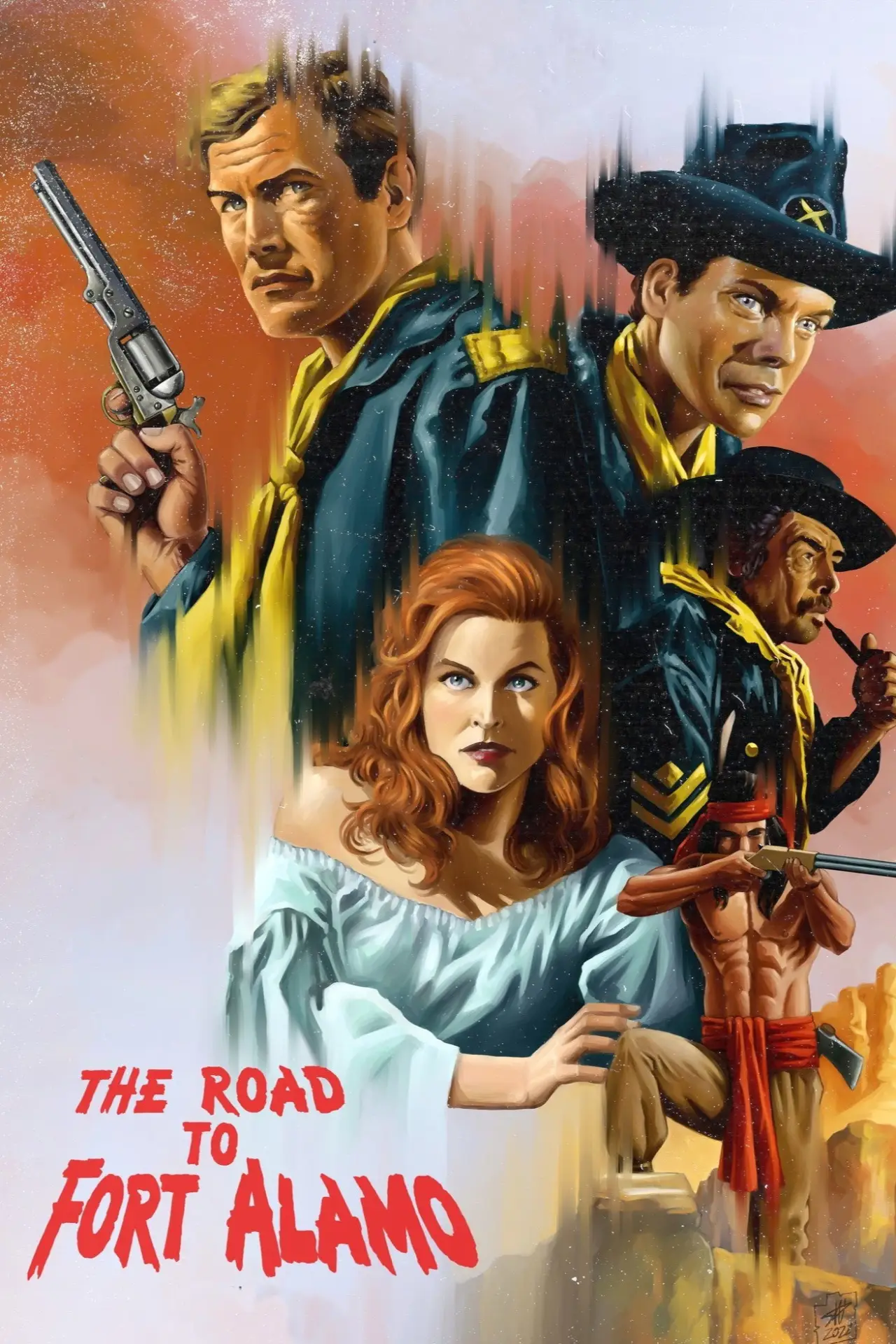 Movie poster "The Road to Fort Alamo"