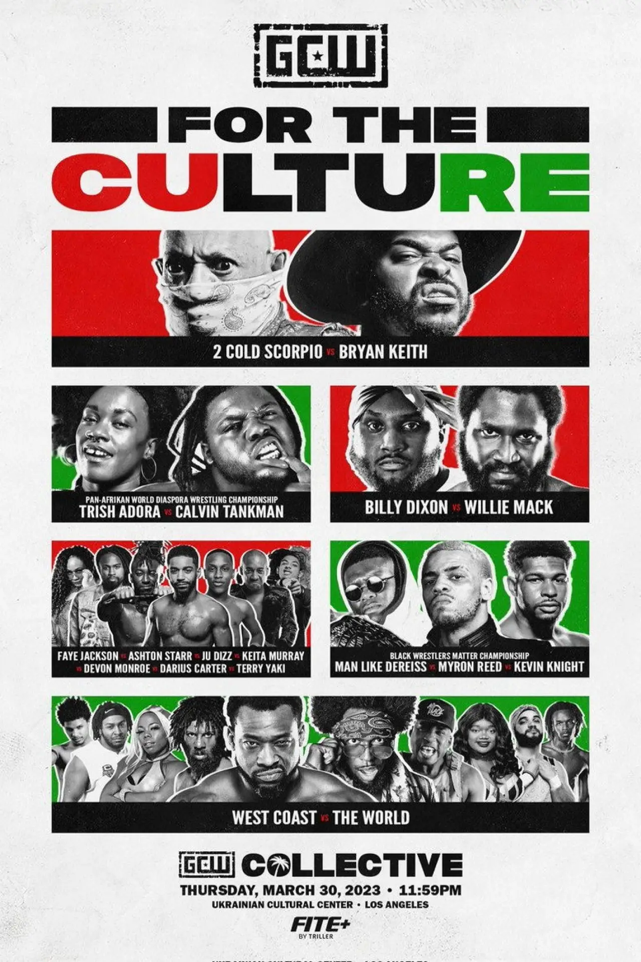 Movie poster "GCW For the Culture 2023"