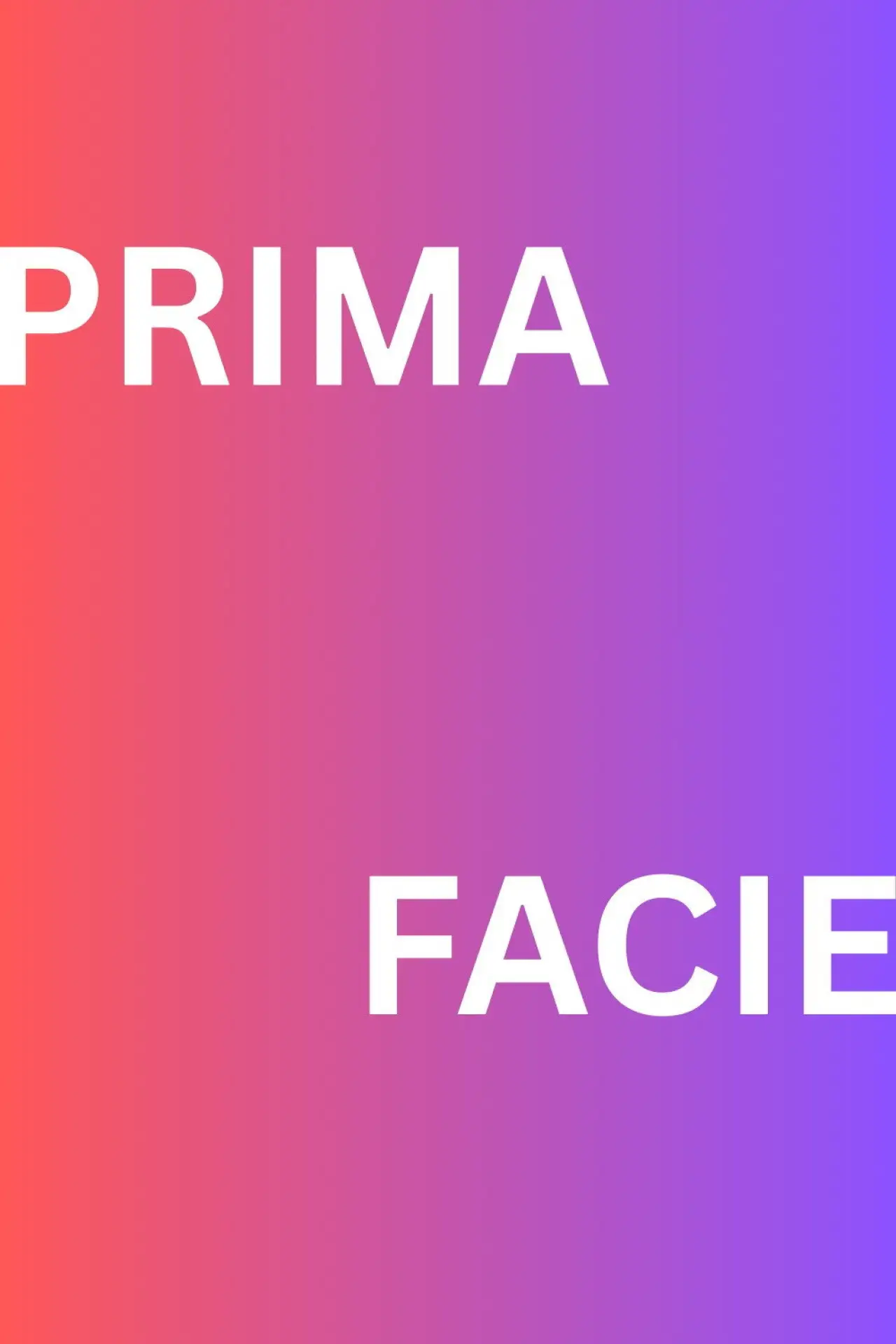 Movie poster "Prima Facie"