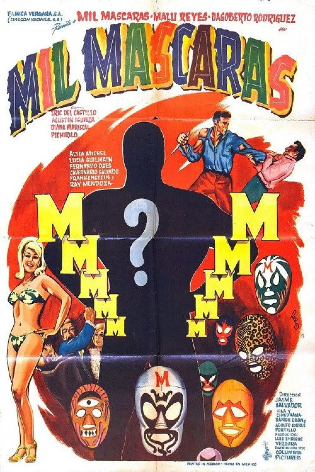 Movie poster "Mil Máscaras"