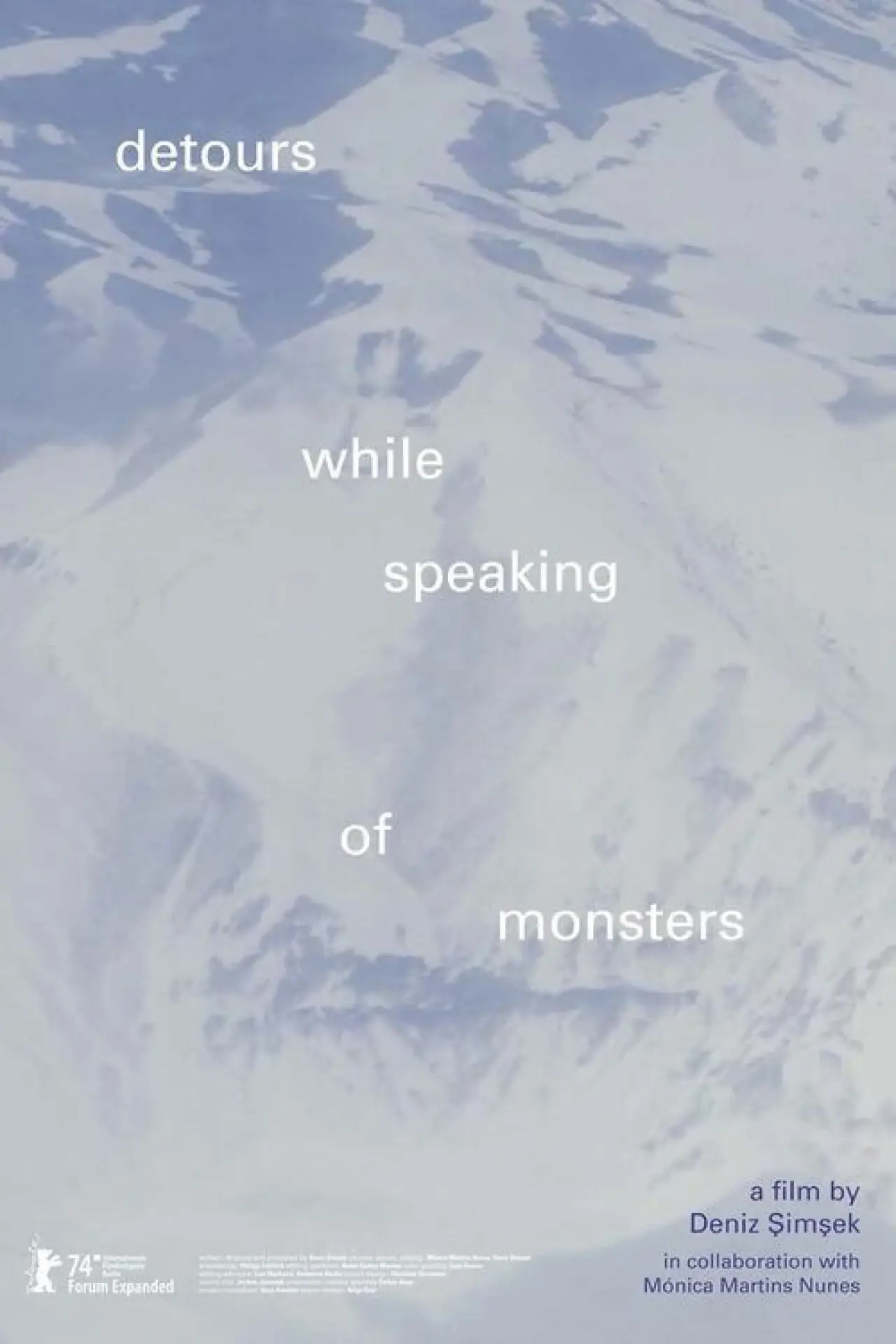 Movie poster "detours while speaking of monsters"