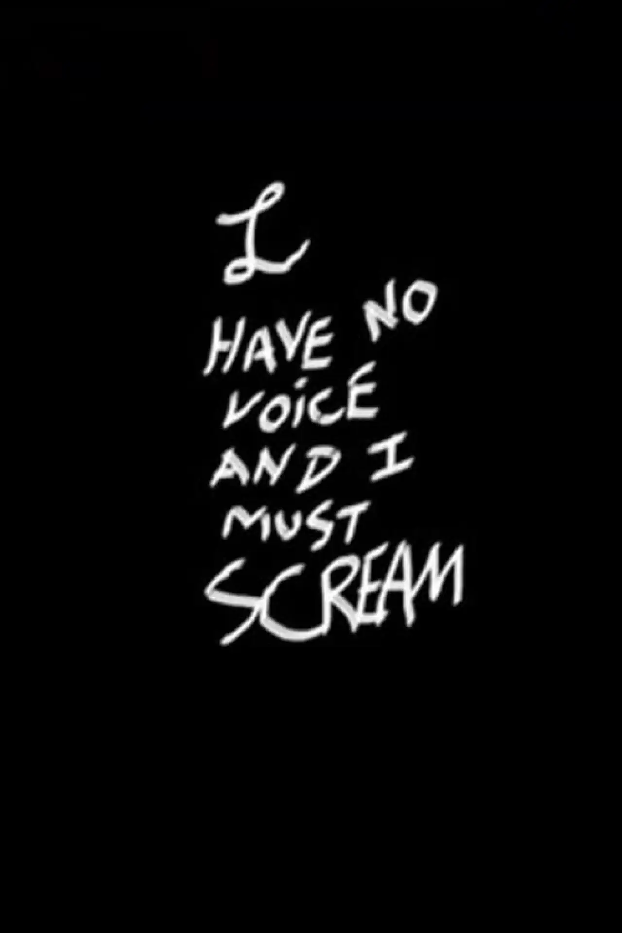Movie poster "Ihavenovoiceandimustscream"