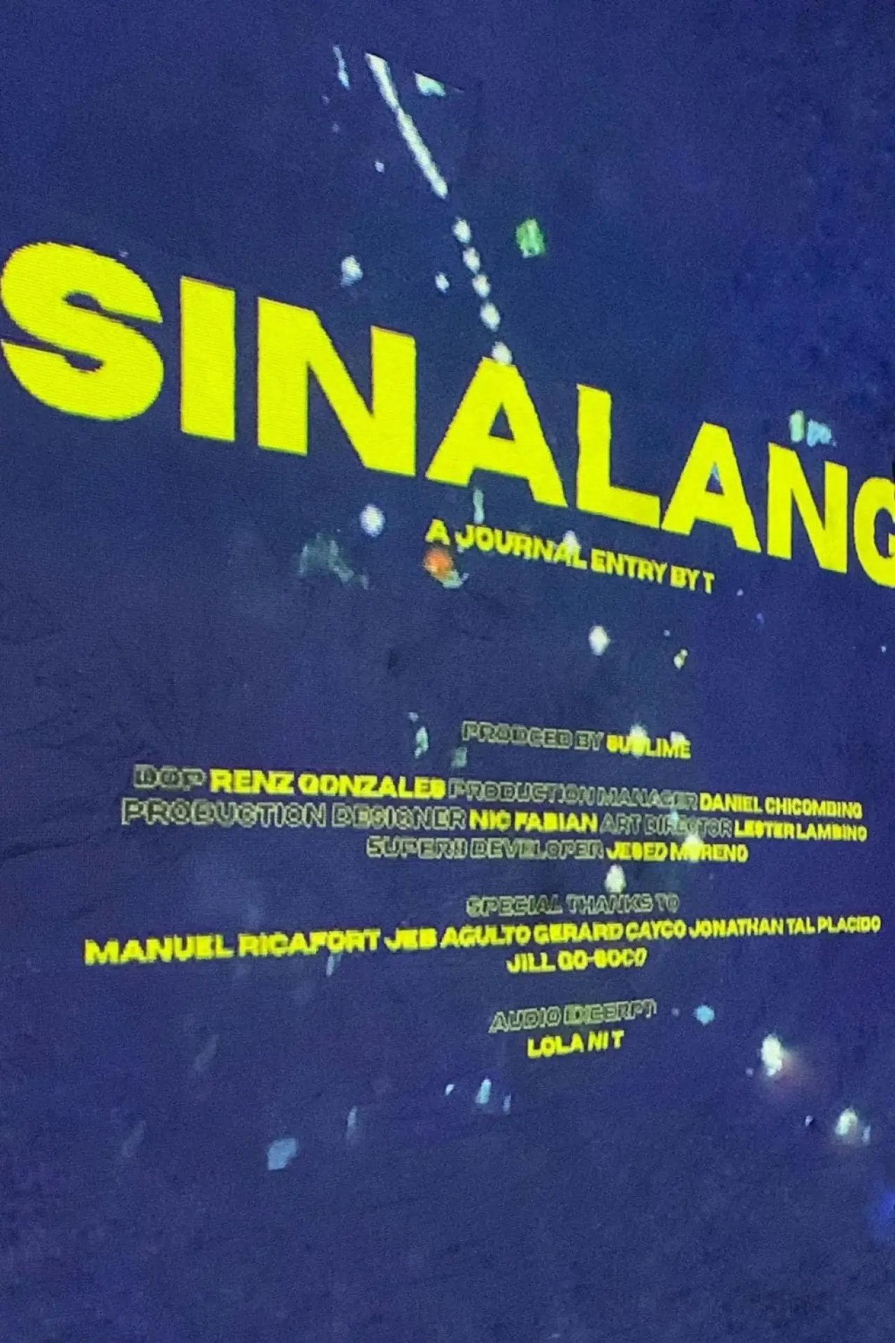 Movie poster "Sinalang"