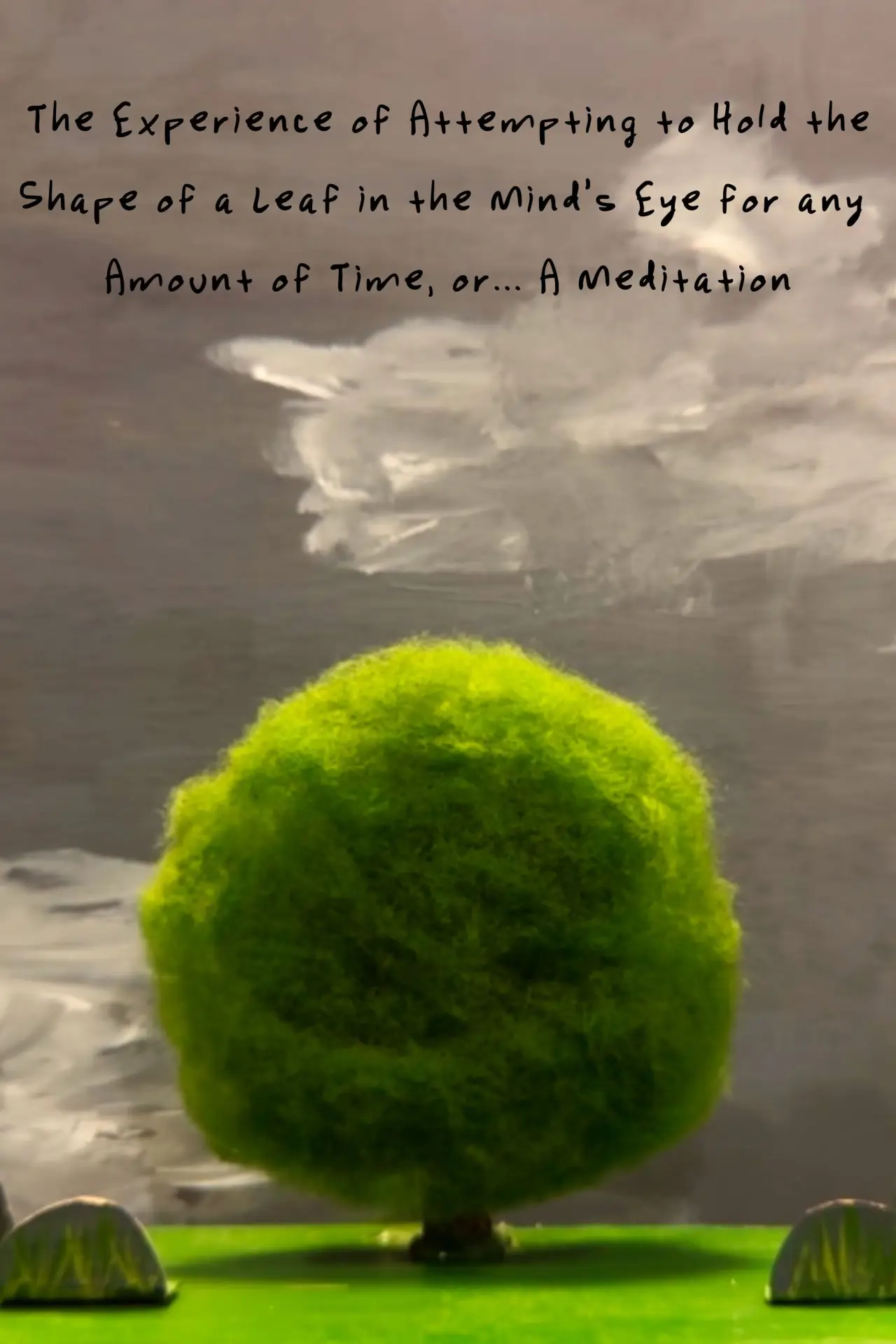 Movie poster "The Experience of Attempting to Hold the Shape of a Leaf in the Mind’s Eye for any Amount of Time, or…A Meditation"