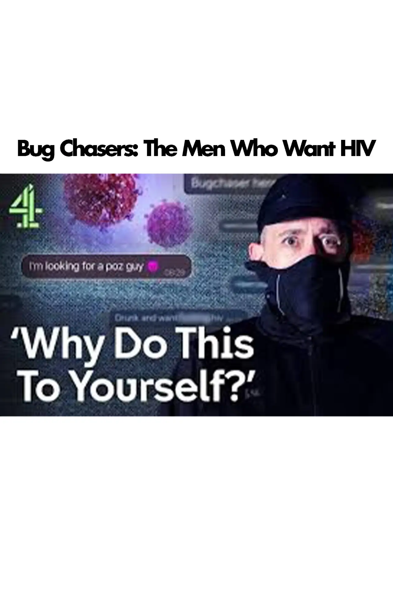 Movie poster "Bug Chasers: The Men Who Want HIV"