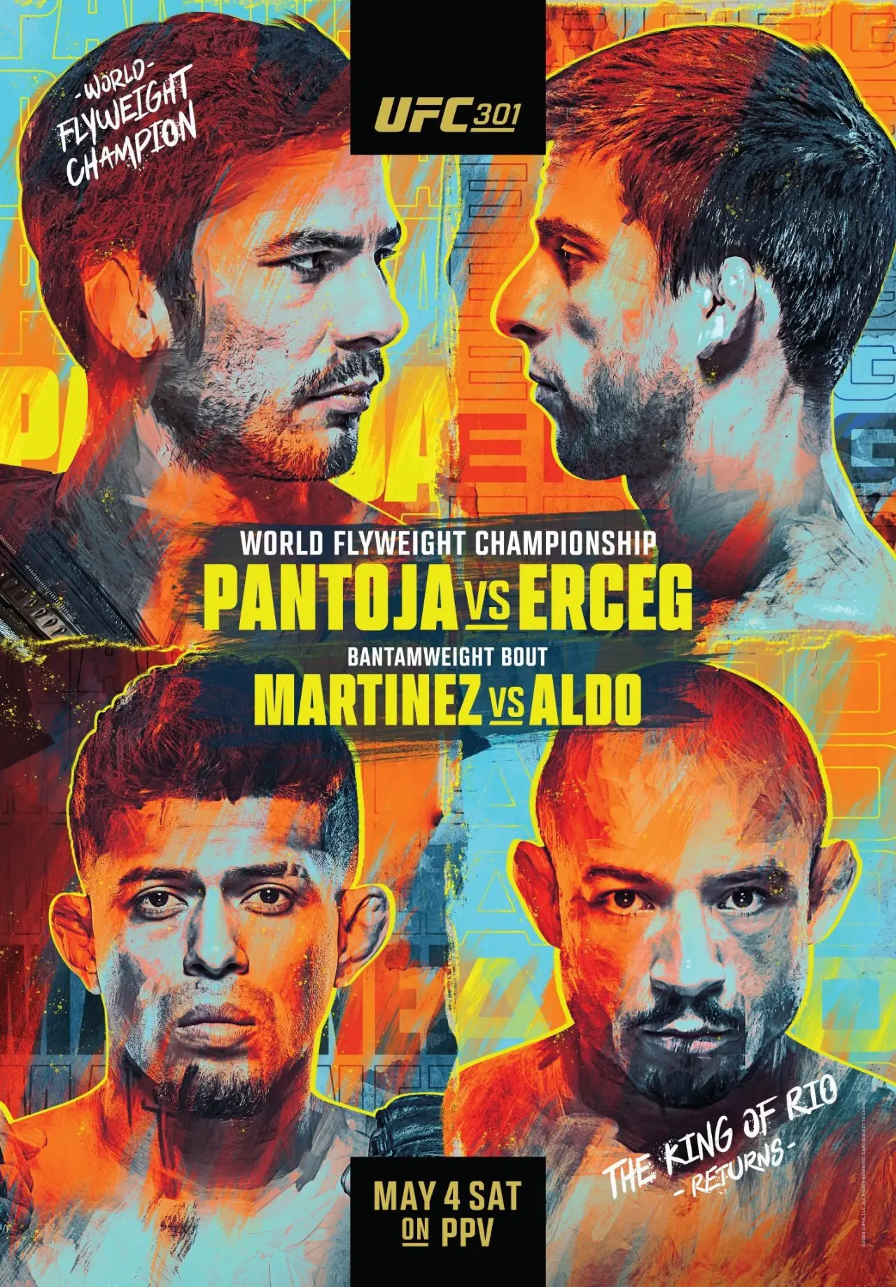 Movie poster "UFC 301: Pantoja vs. Erceg"