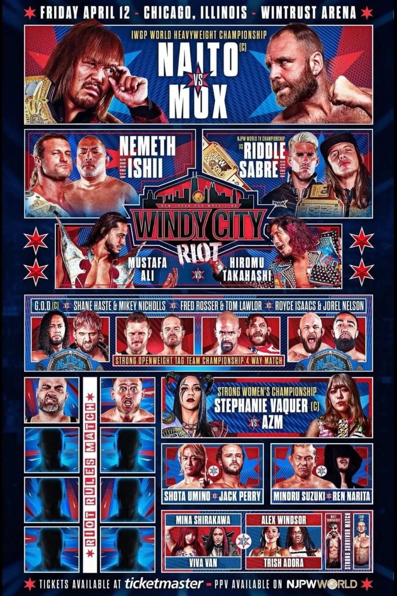 Movie poster "NJPW Windy City Riot"