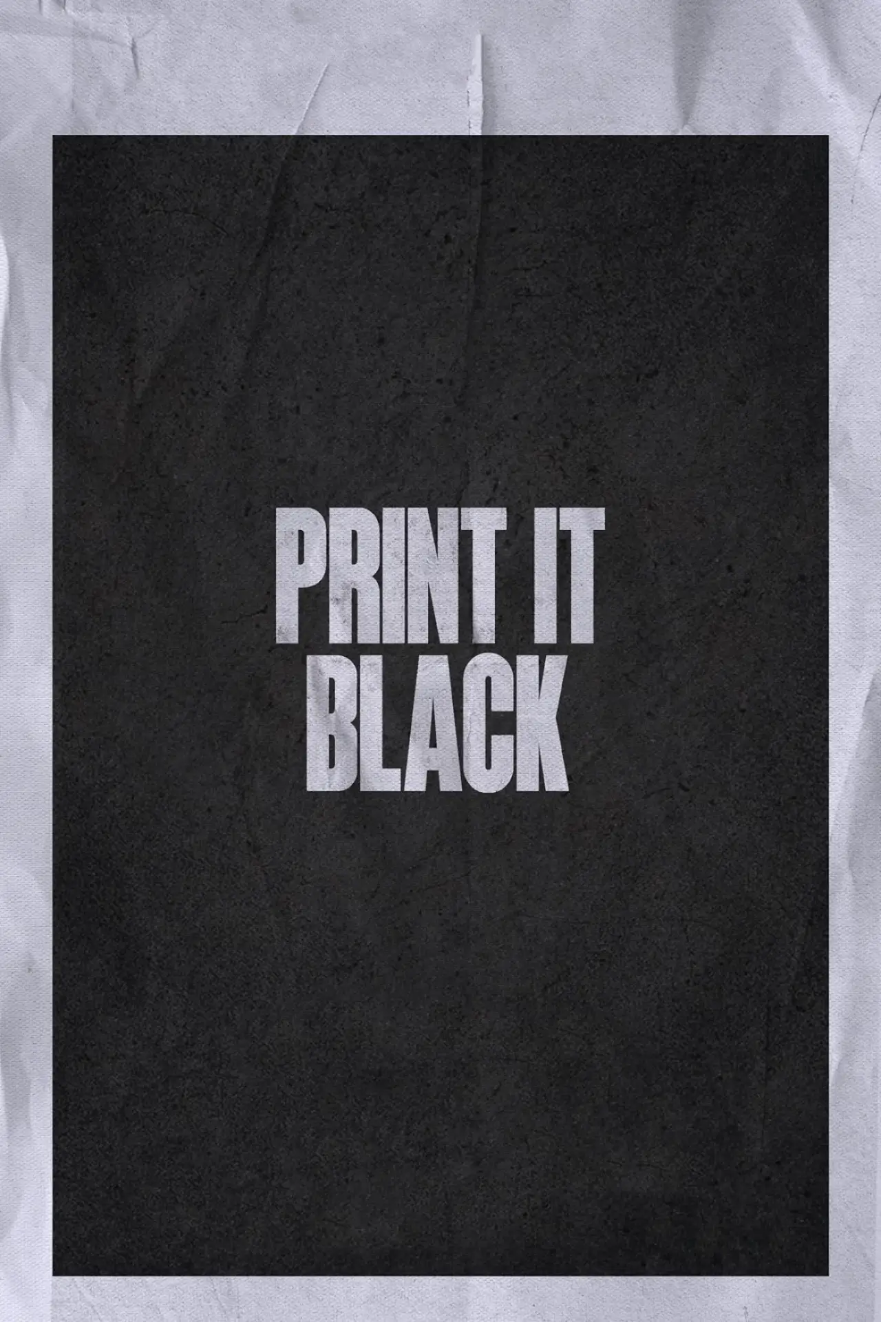 Movie poster "Print It Black"