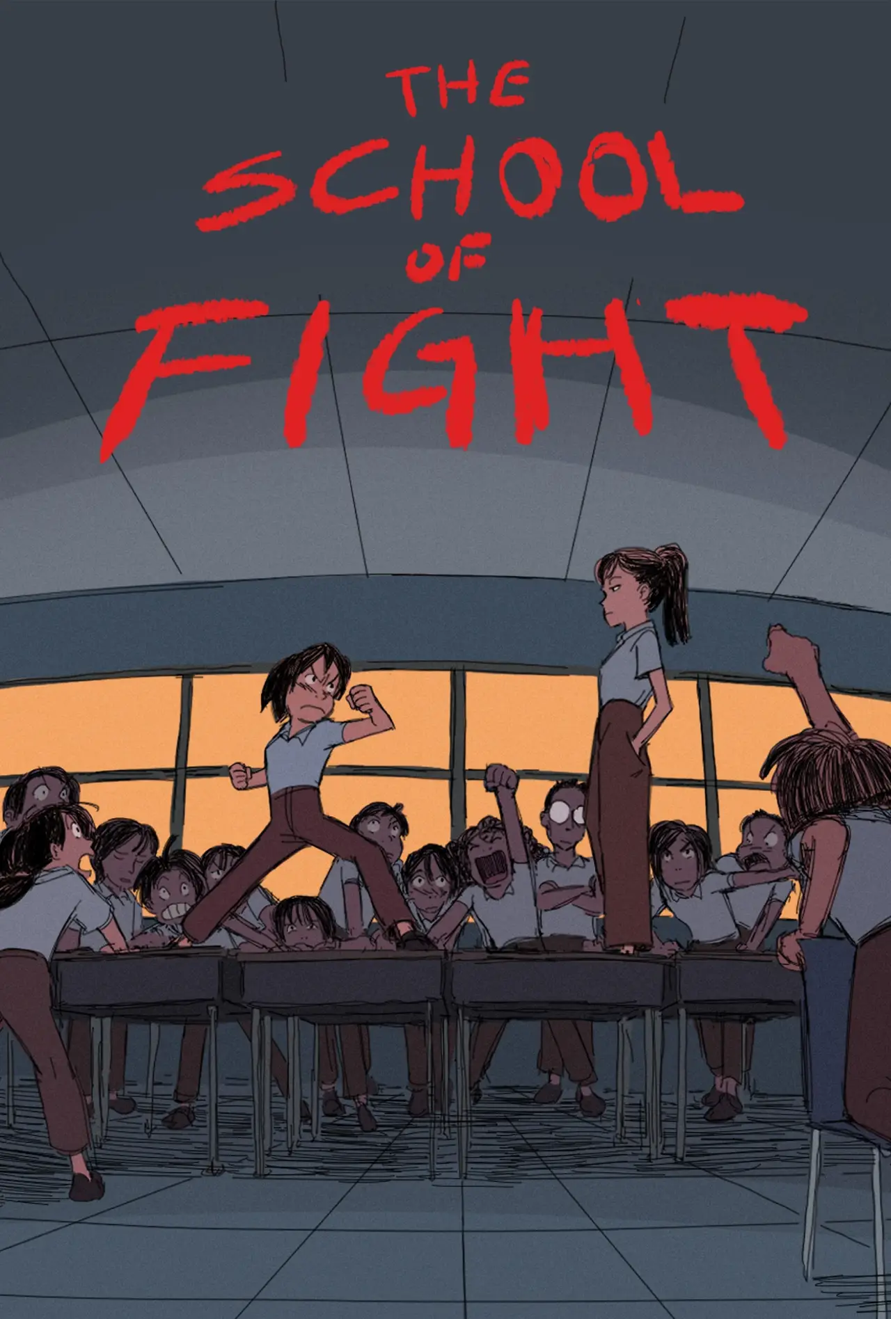 Movie poster "The School of Fight"