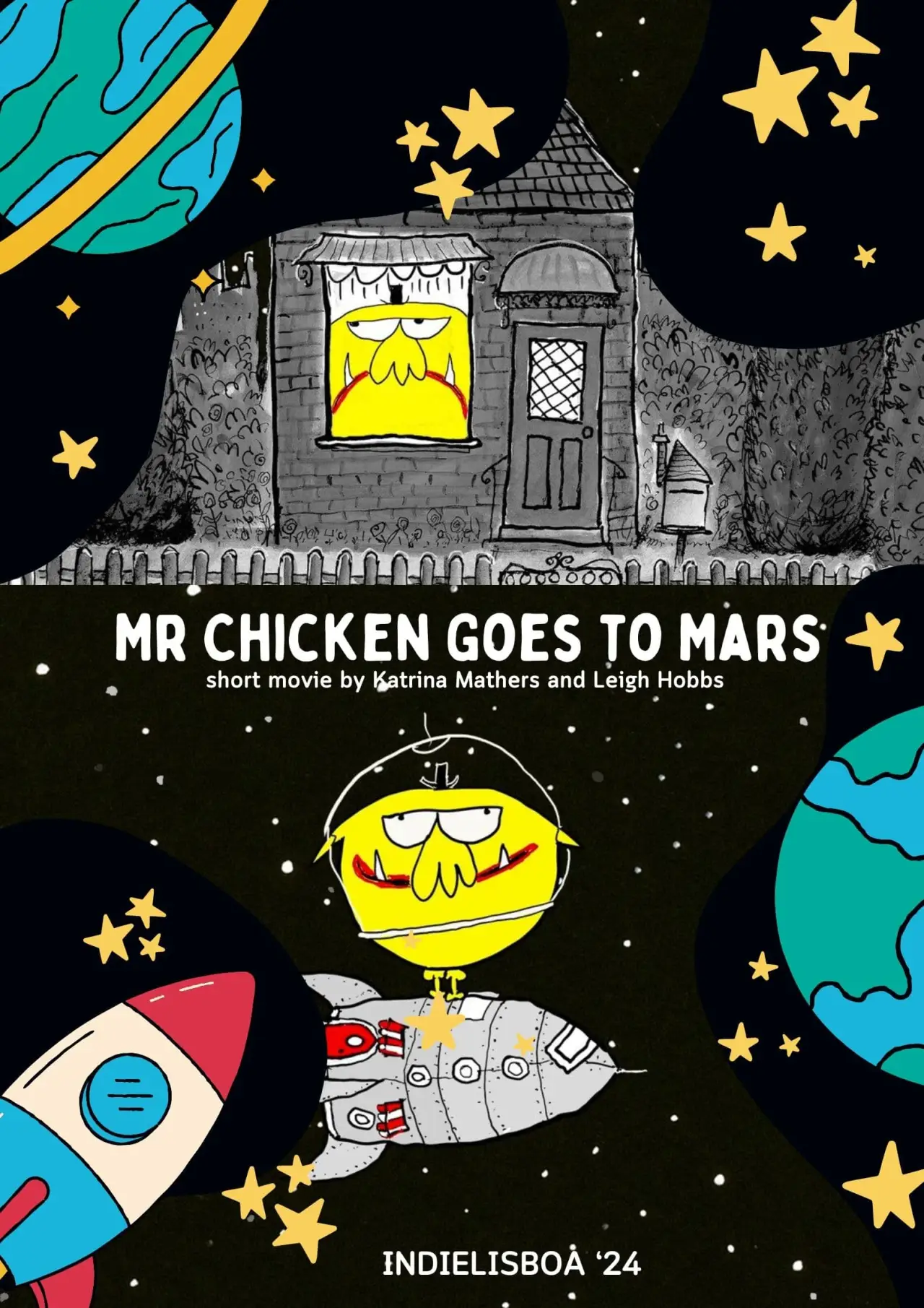 Movie poster "Mr Chicken Goes to Mars"