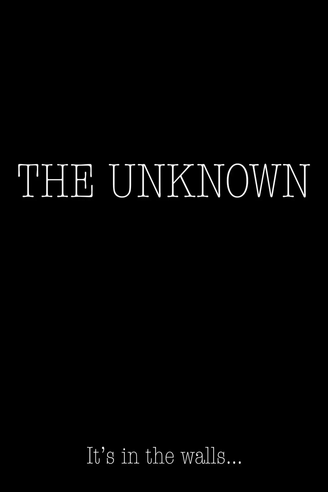 Movie poster "The Unknown"