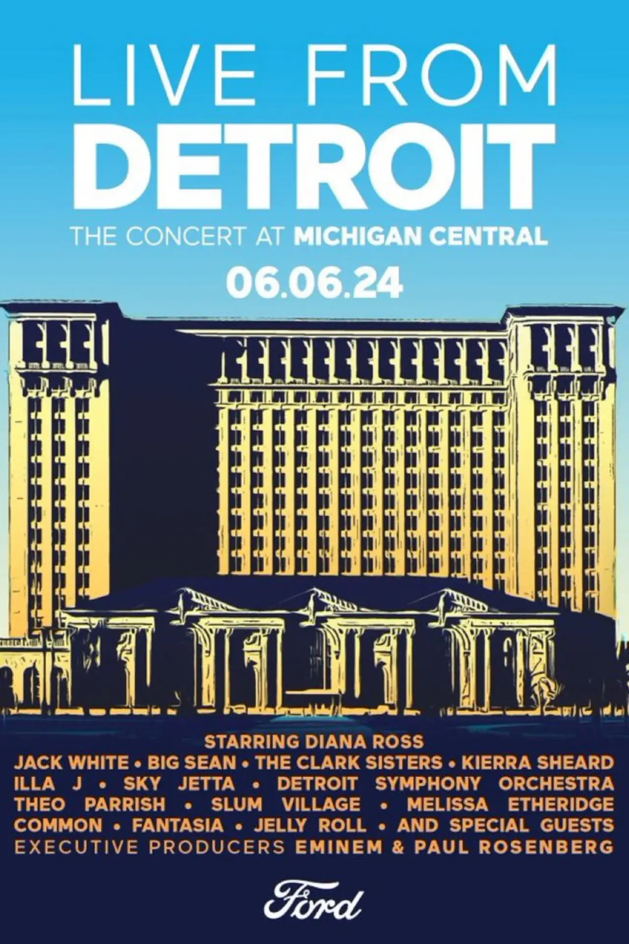 Movie poster "Live from Detroit: The Concert at Michigan Central"