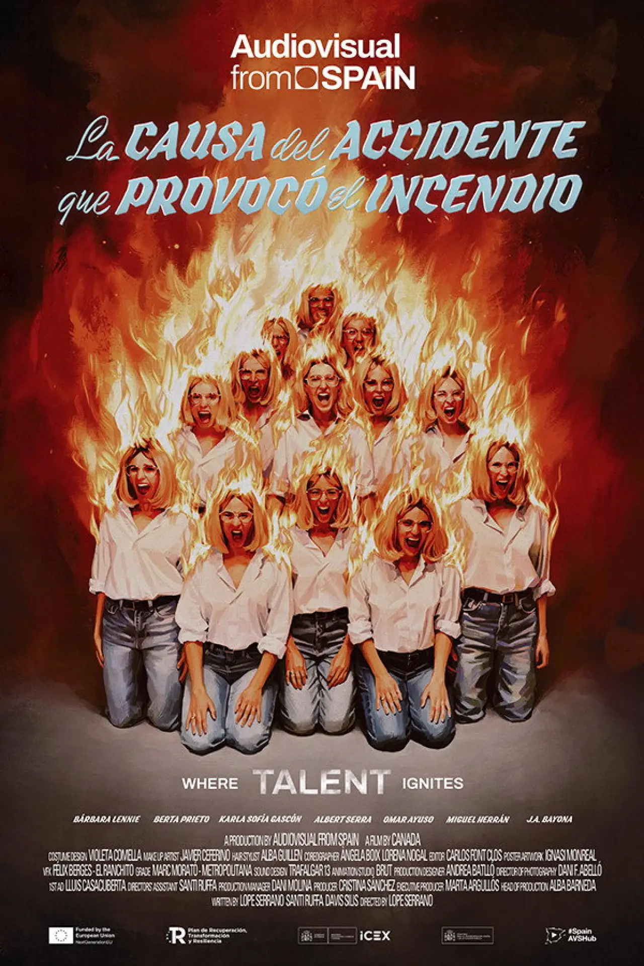 Movie poster "The Cause of The Accident That Started The Fire"