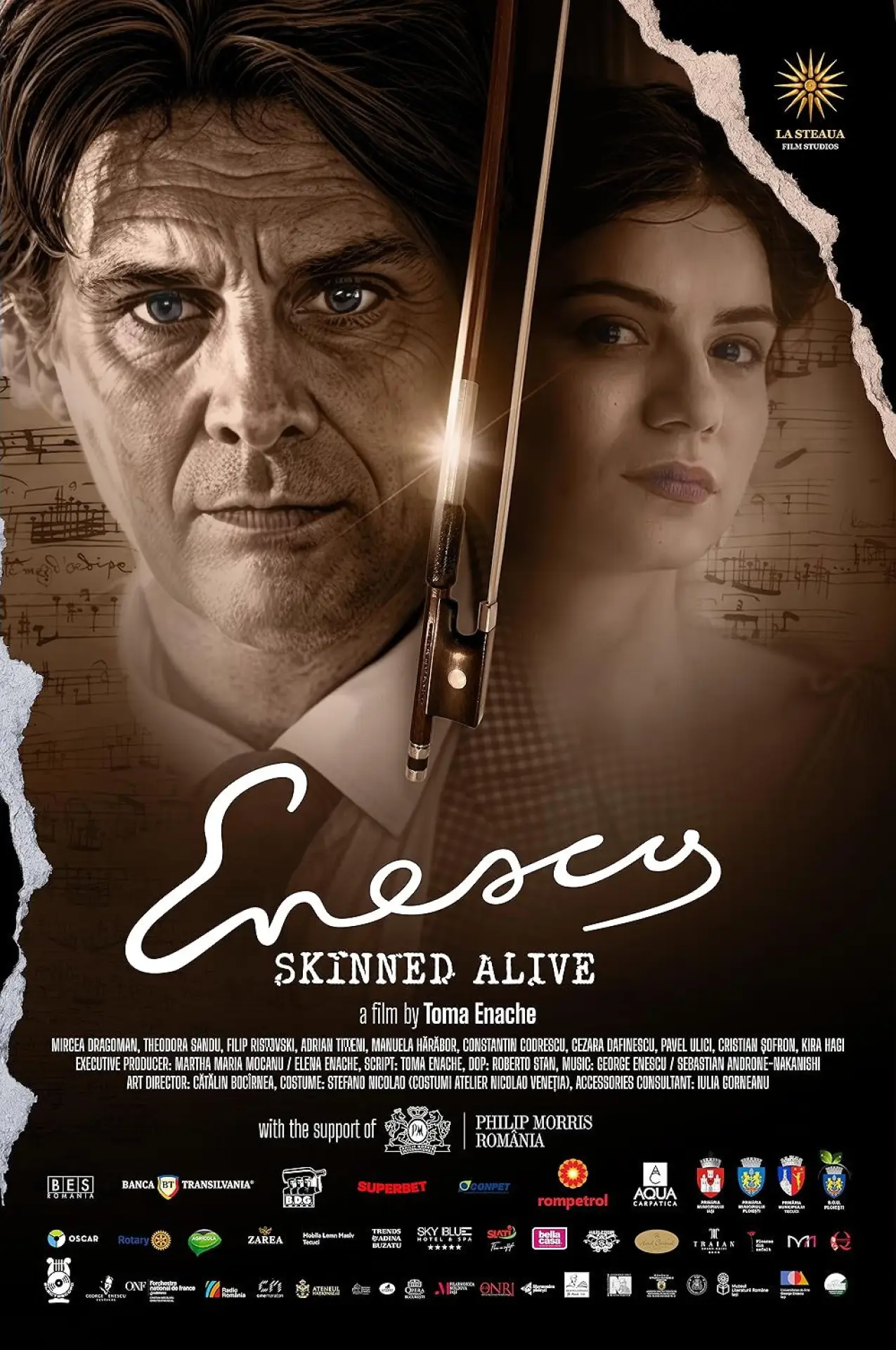 Movie poster "Enescu, Skinned Alive"