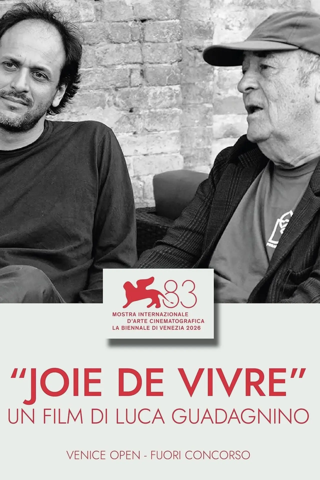 Movie poster "Joie de Vivre. Notes, Thoughts, Words, Reflections, Faces, Visions, Around Bernardo Bertolucci and the Cinephilia of the 20th Century That Is No More"