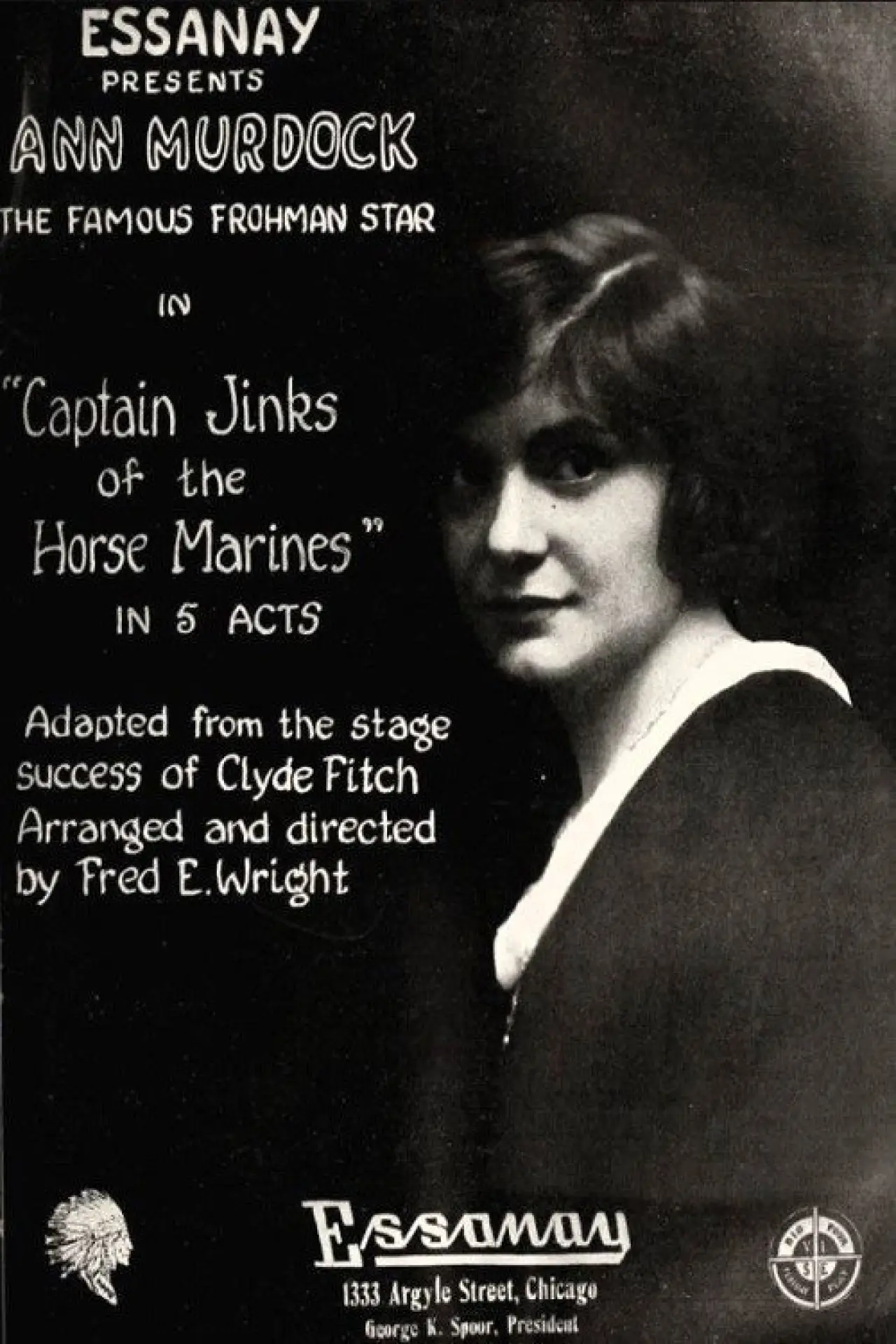 Movie poster "Captain Jinks of the Horse Marines"