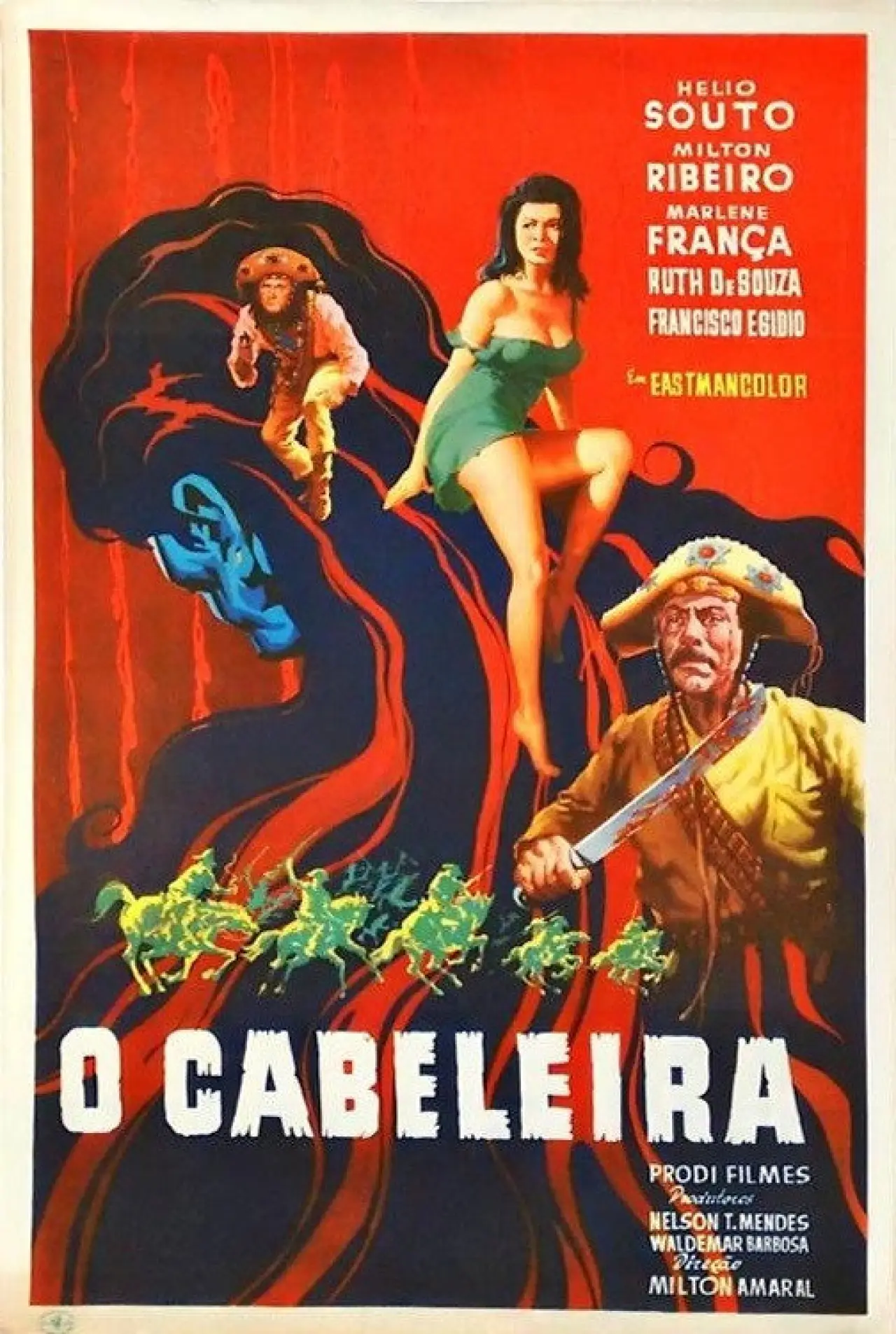Movie poster "O Cabeleira"