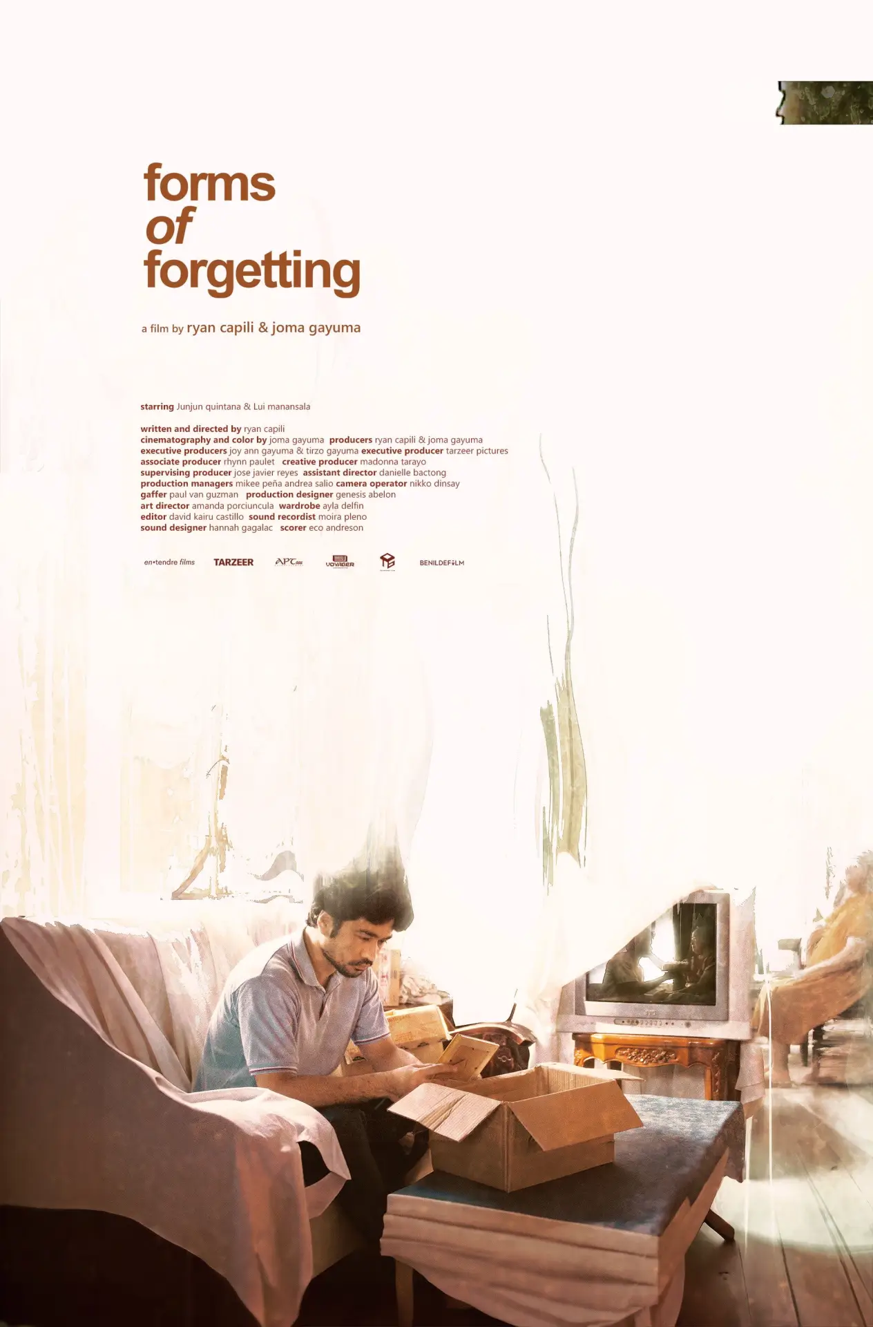 Movie poster "forms of forgetting"
