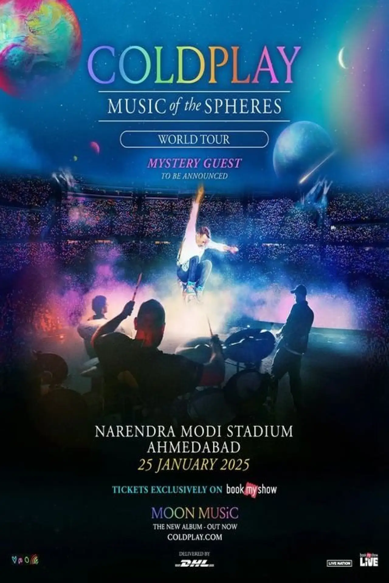 Movie poster "Coldplay: Music Of The Spheres World Tour - Live at Narendra Modi Stadium/India"
