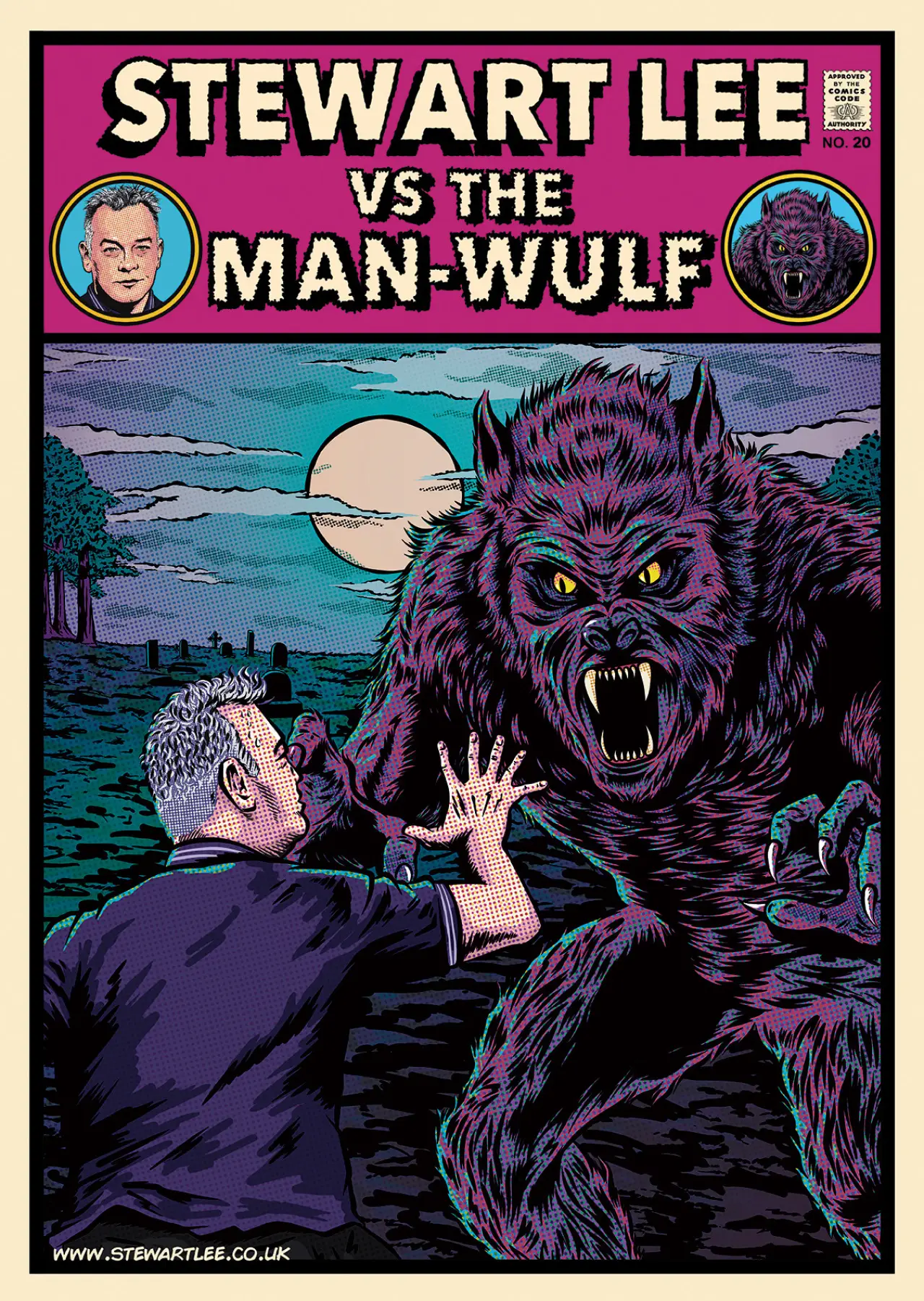 Movie poster "Stewart Lee vs The Man-Wulf"