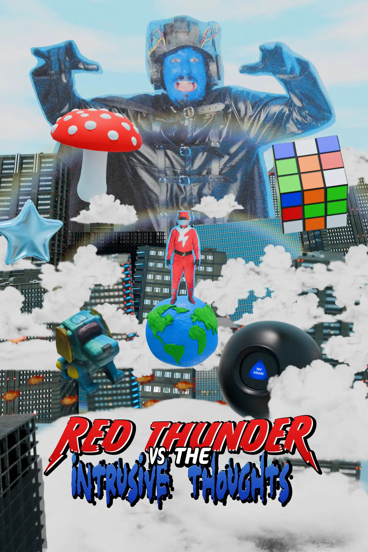 Movie poster "Red Thunder VS The Intrusive Thoughts"