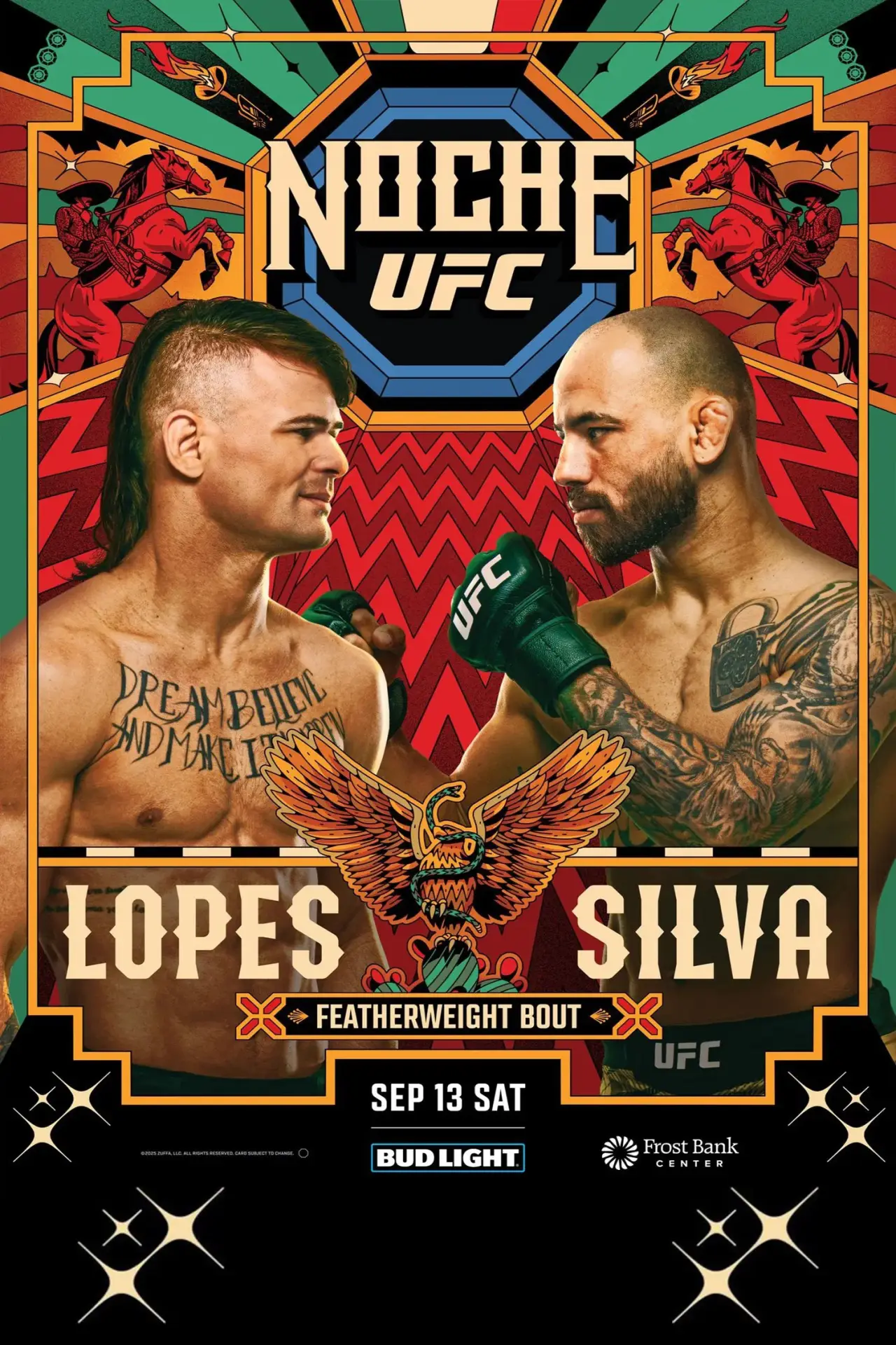 Movie poster "UFC Fight Night 259: Lopes vs. Silva"