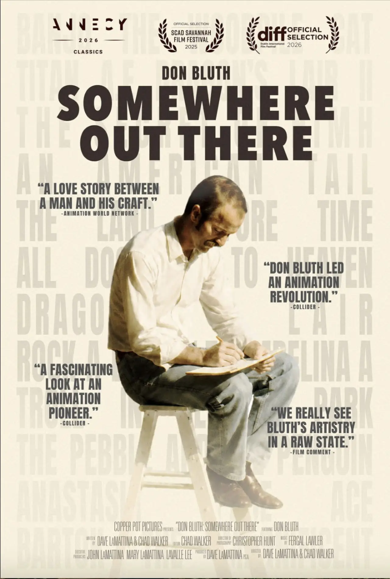 Movie poster "Don Bluth: Somewhere Out There"