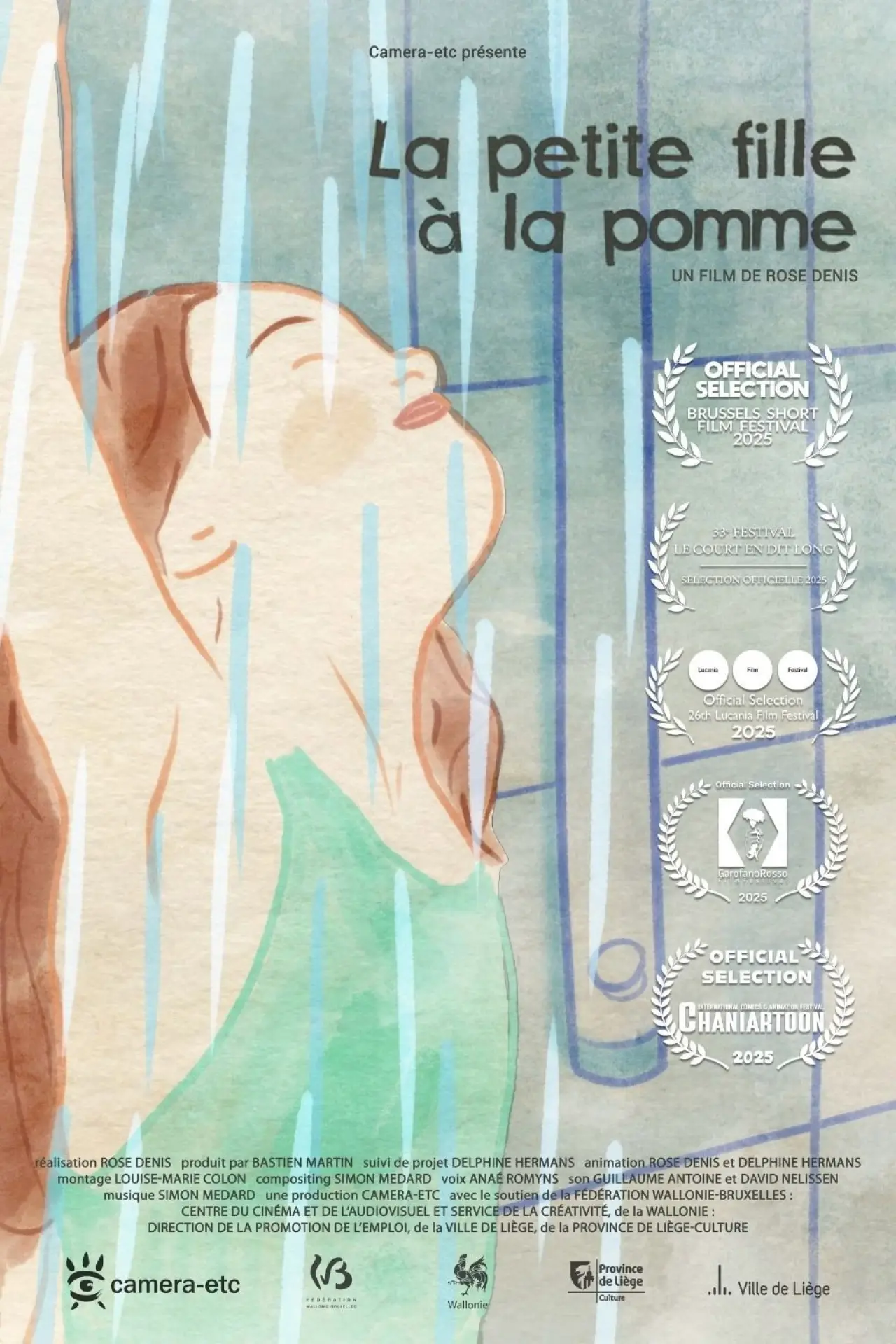 Movie poster "La petite fille à la pomme"