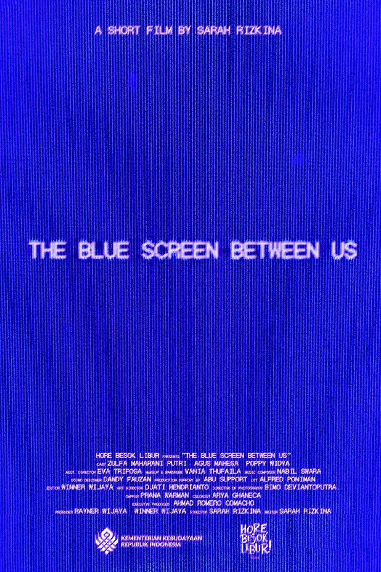 Movie poster "The Blue Screen Between Us"