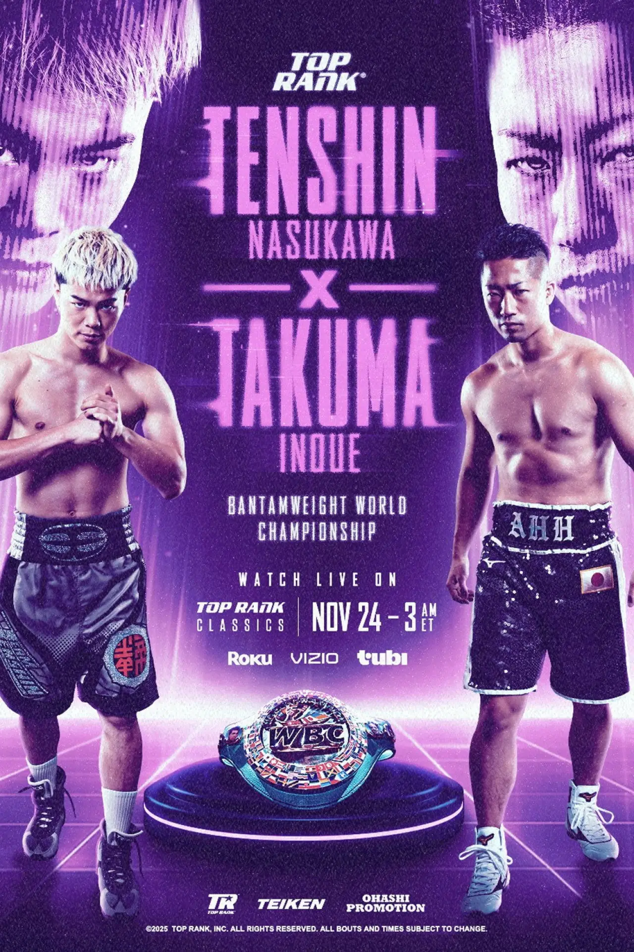 Movie poster "Tenshin Nasukawa vs. Takuma Inoue"