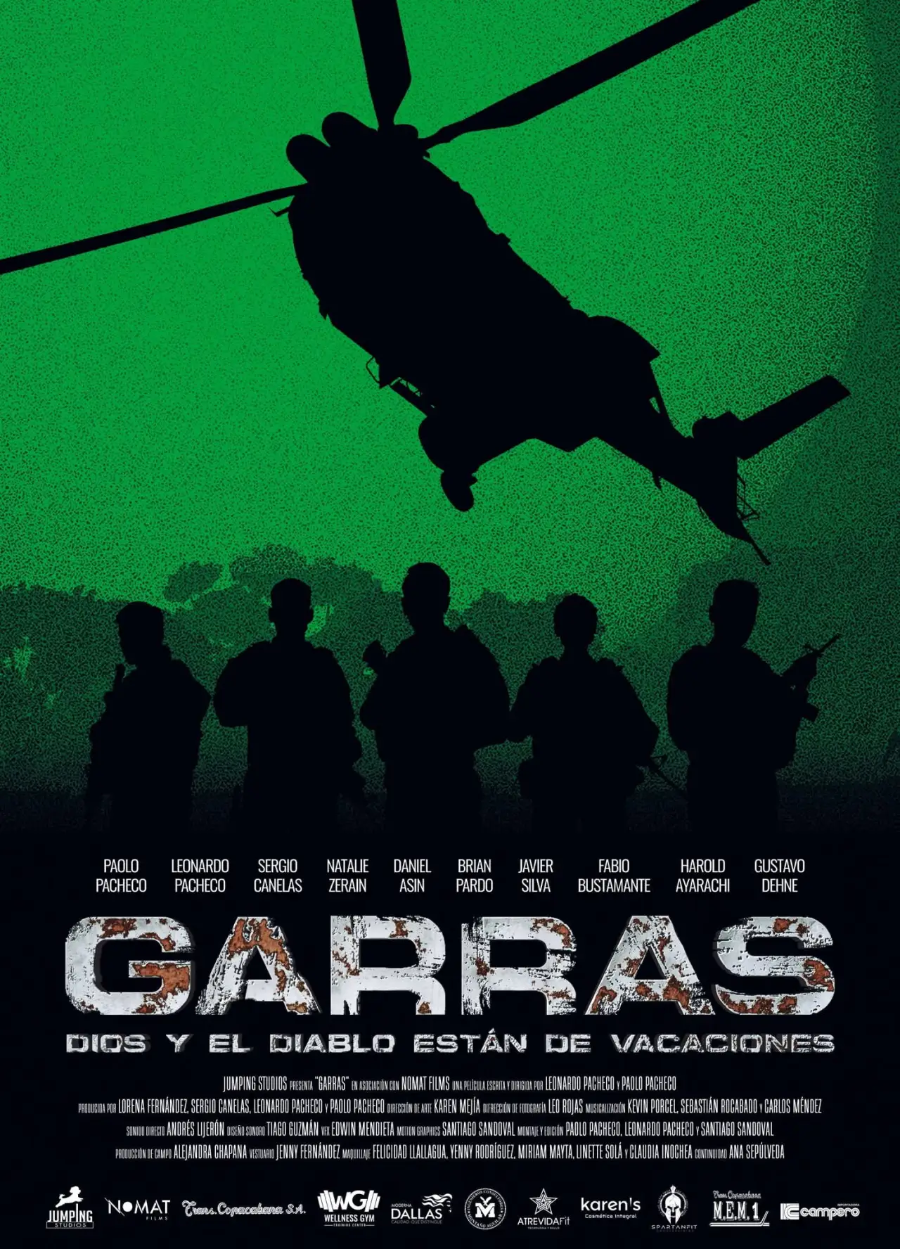 Movie poster "Garras: El diablo y Dios están de vacaciones"