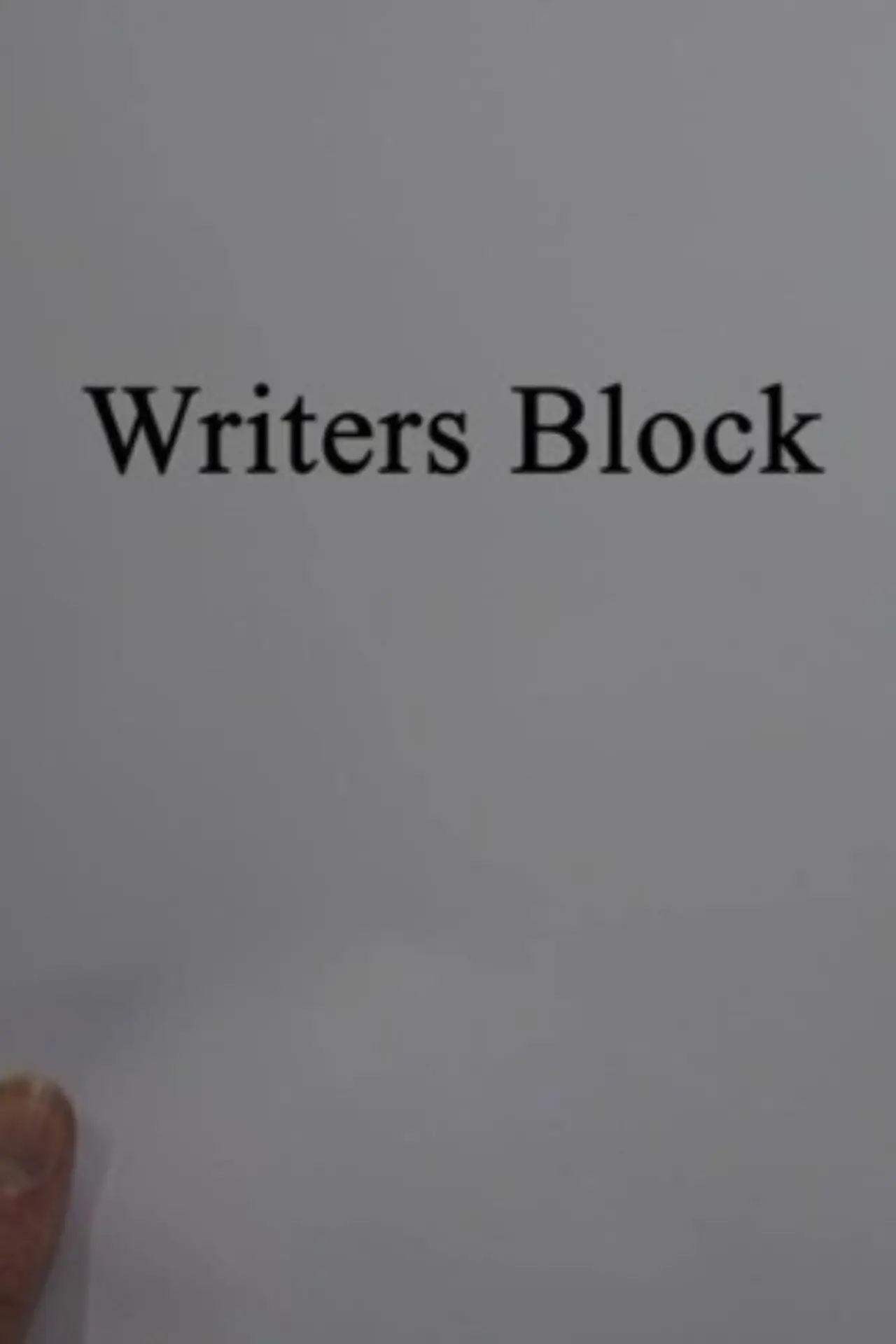 Movie poster "Writers Block"