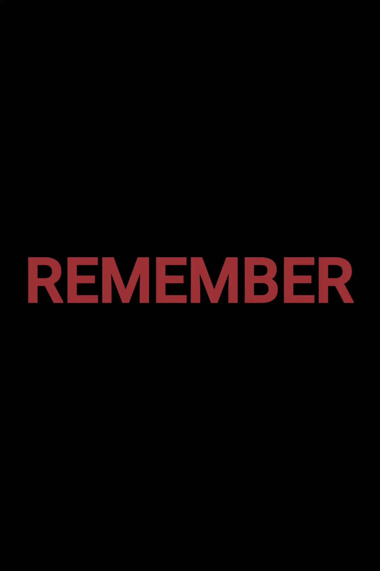 Movie poster "Remember"