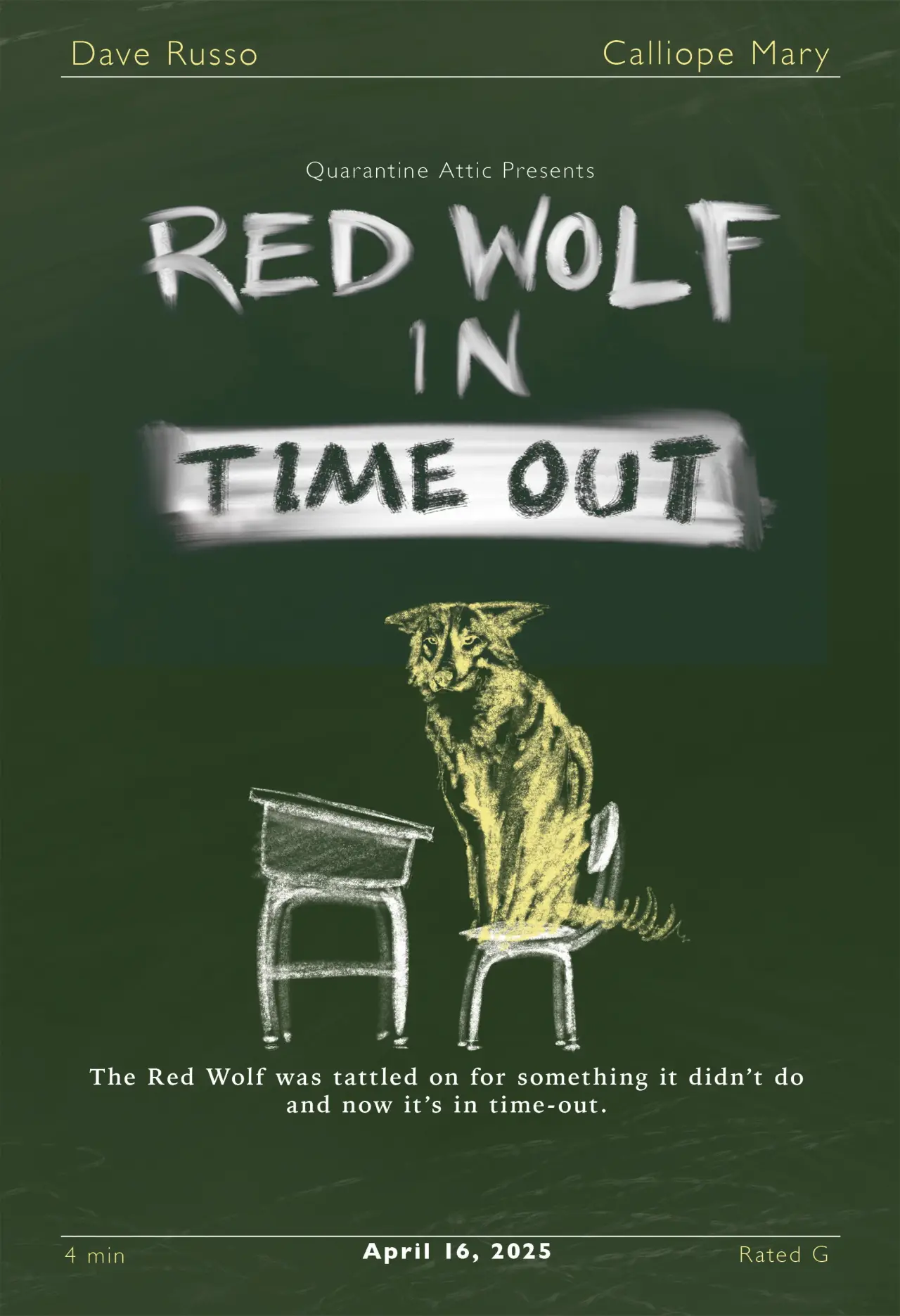 Movie poster "Red Wolf in Time Out"