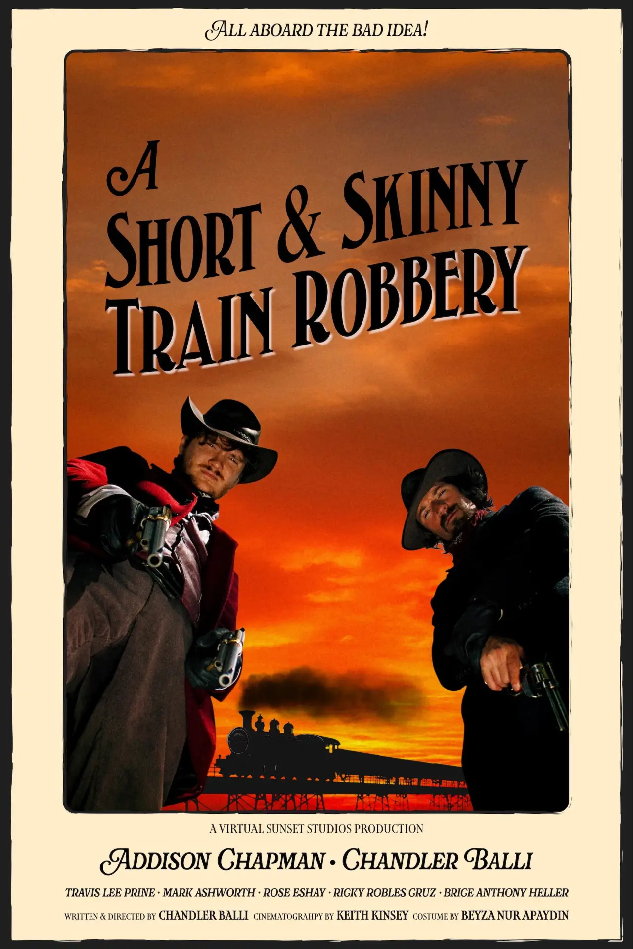 Movie poster "A Short and Skinny Train Robbery"