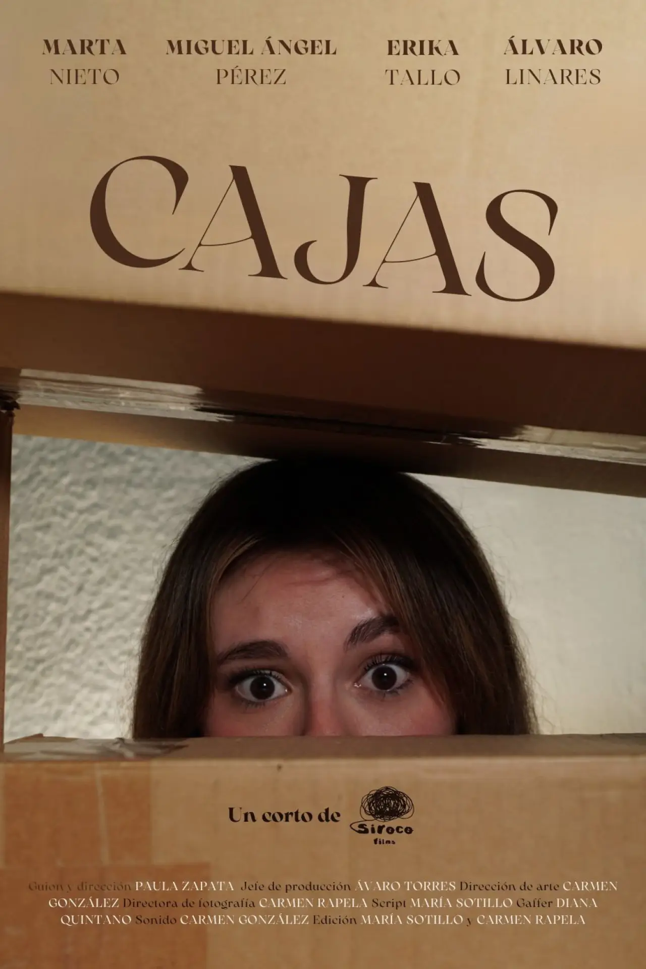 Movie poster "Cajas"