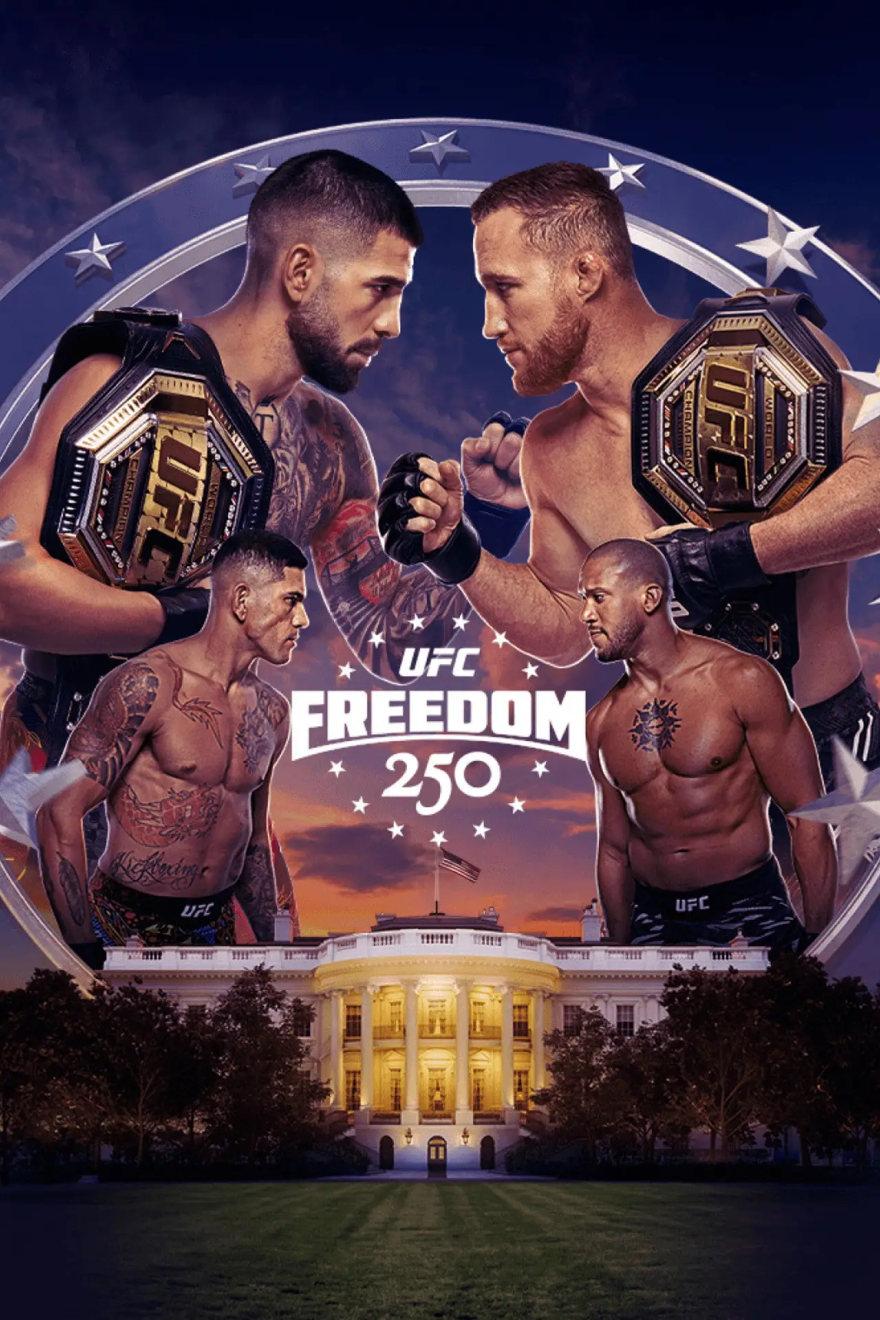 Movie poster "UFC Freedom 250: Topuria vs. Gaethje"