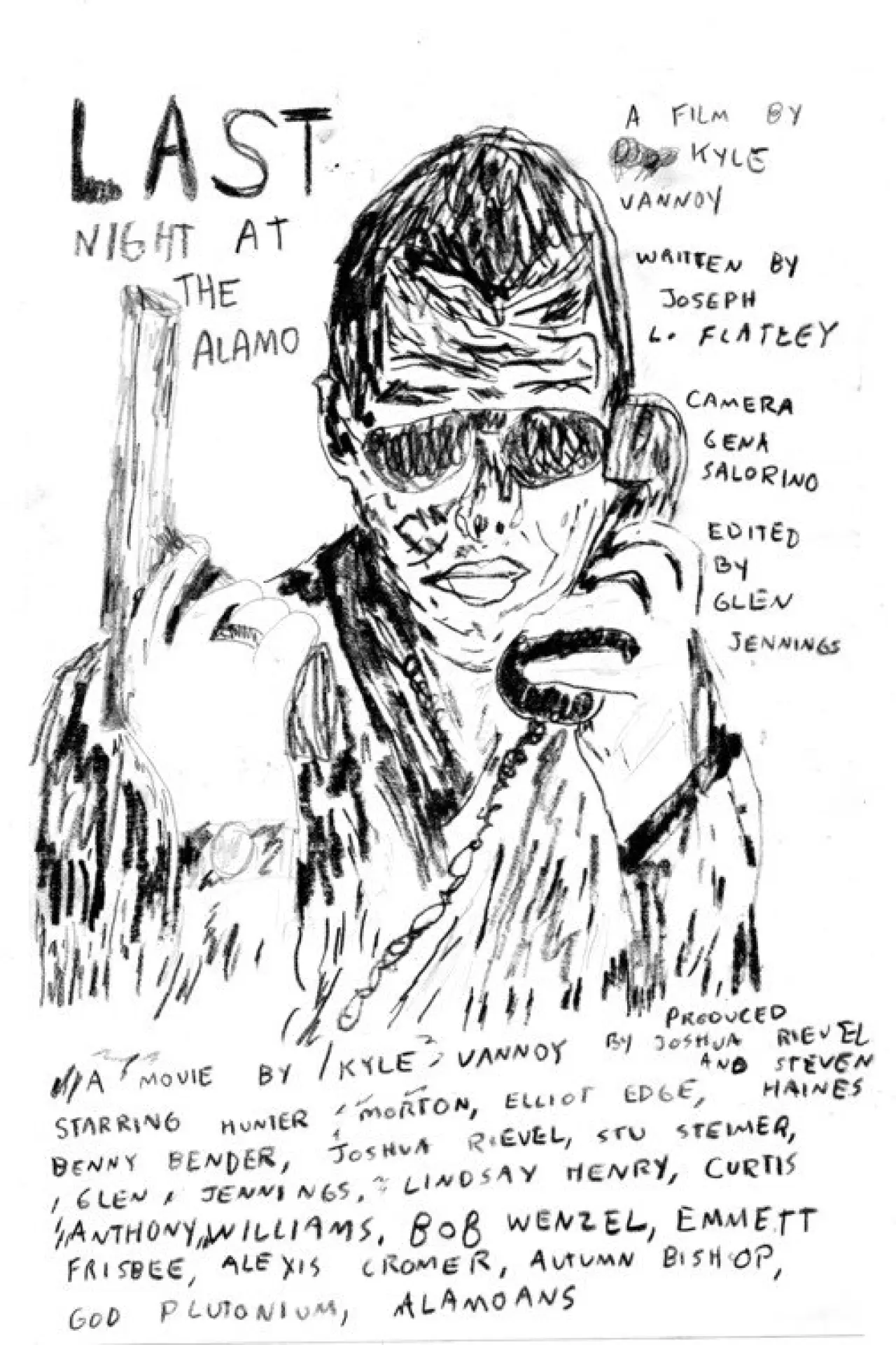 Movie poster "Last Night at the Alamo"