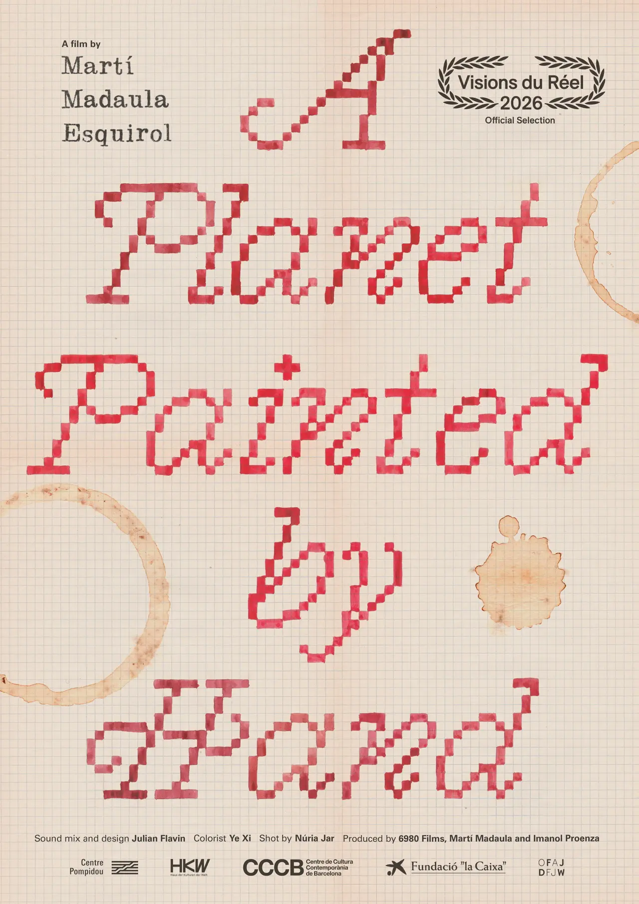 Movie poster "A Planet Painted by Hand"
