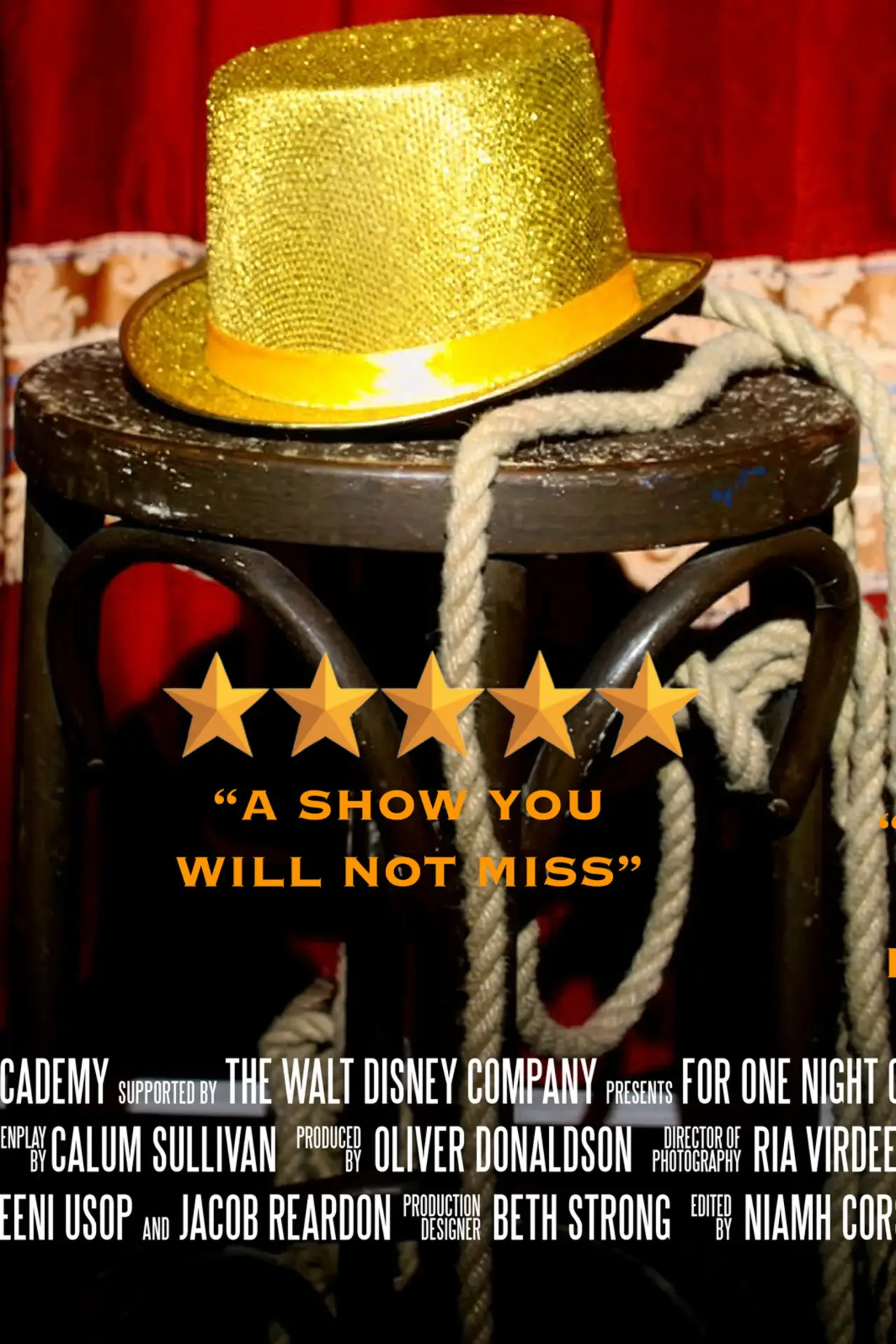 Movie poster "For One Night Only"