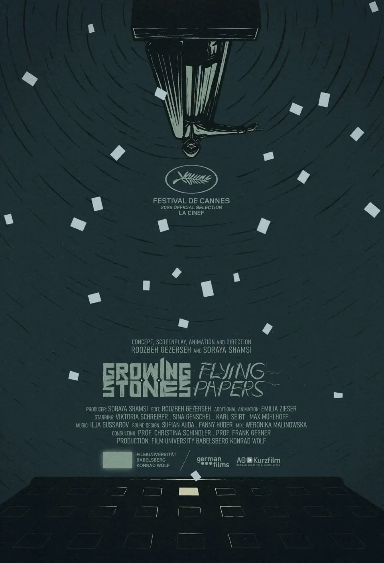 Movie poster "Growing Stones, Flying Papers"