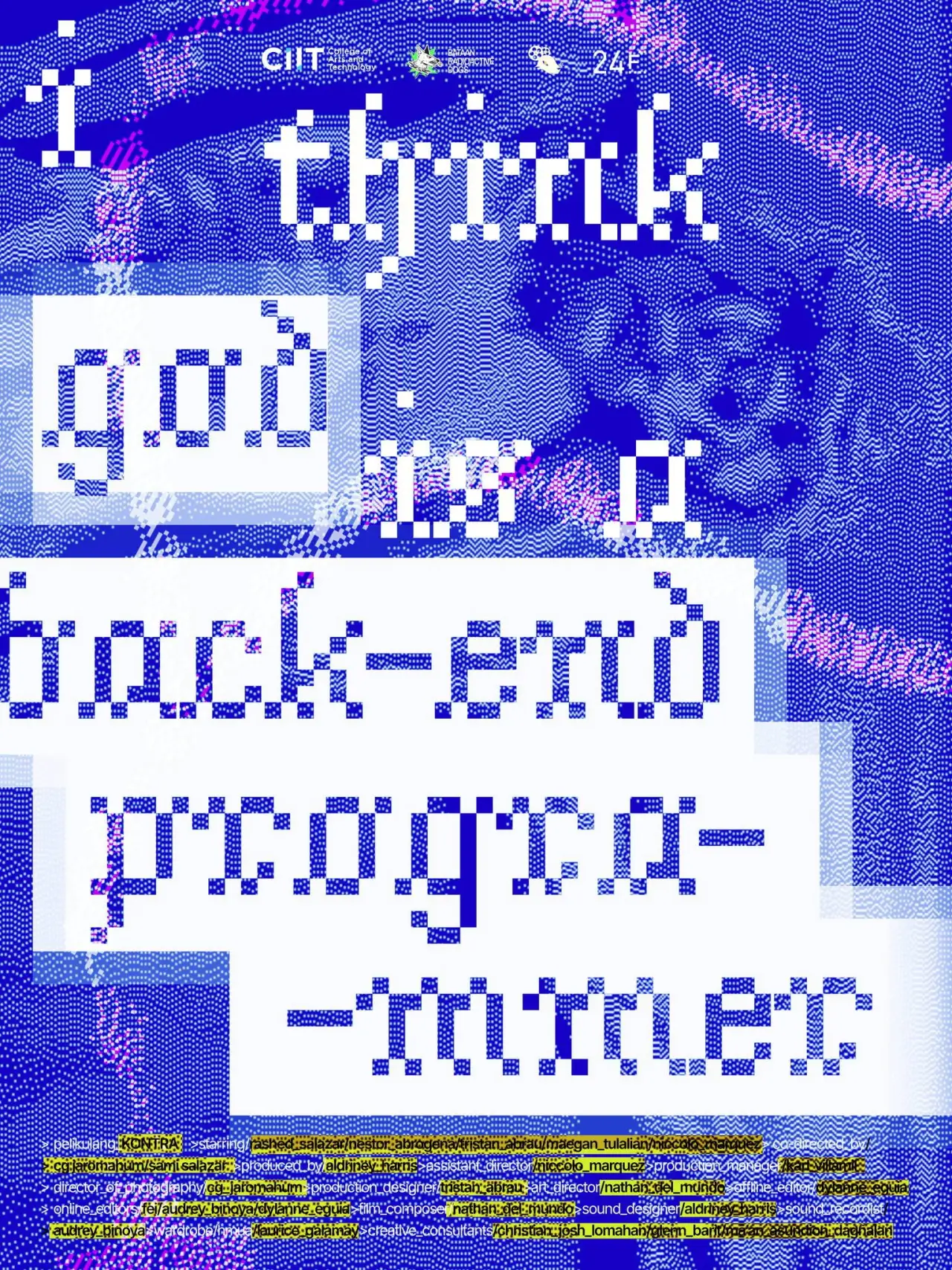 Movie poster "i think god is a back-end programmer"