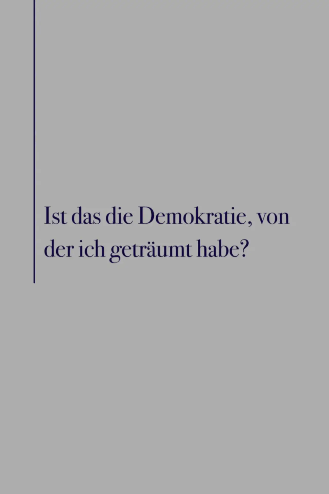 Movie poster "Is this the Democracy I Dreamed of?"