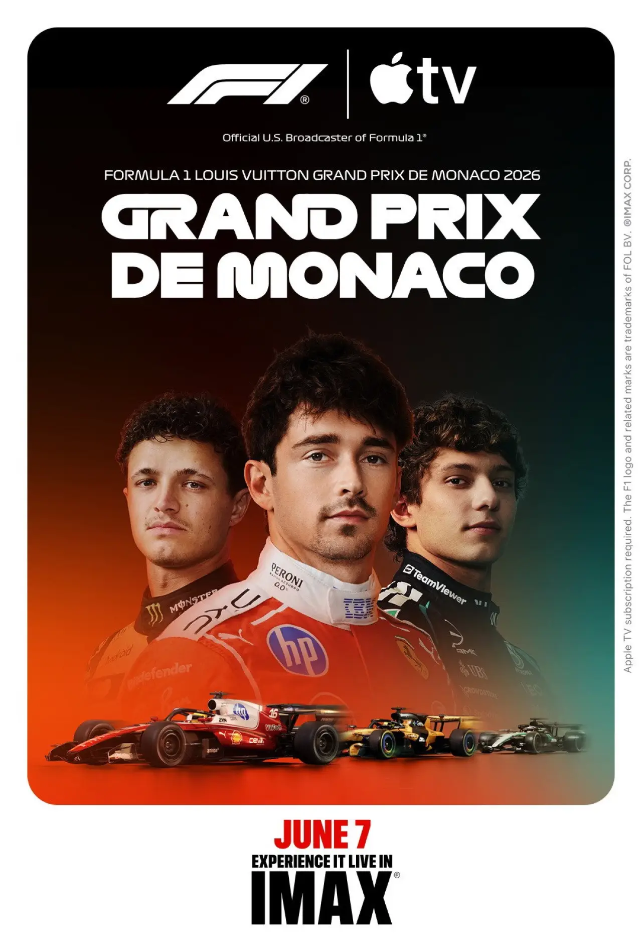 Movie poster "FIA Formula One: Monaco Grand Prix Live in IMAX"