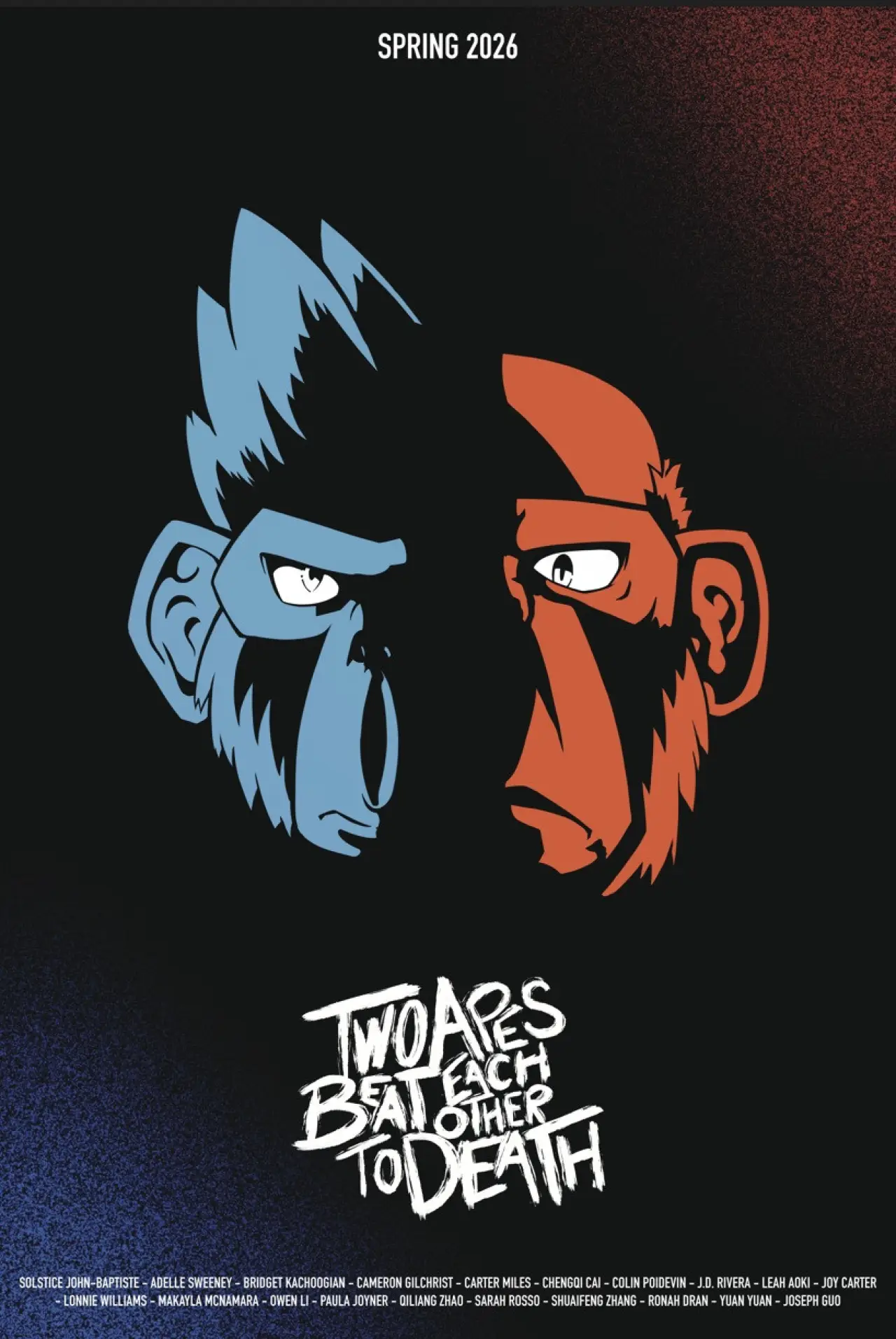 Movie poster "Two Apes Beat Each Other to Death"