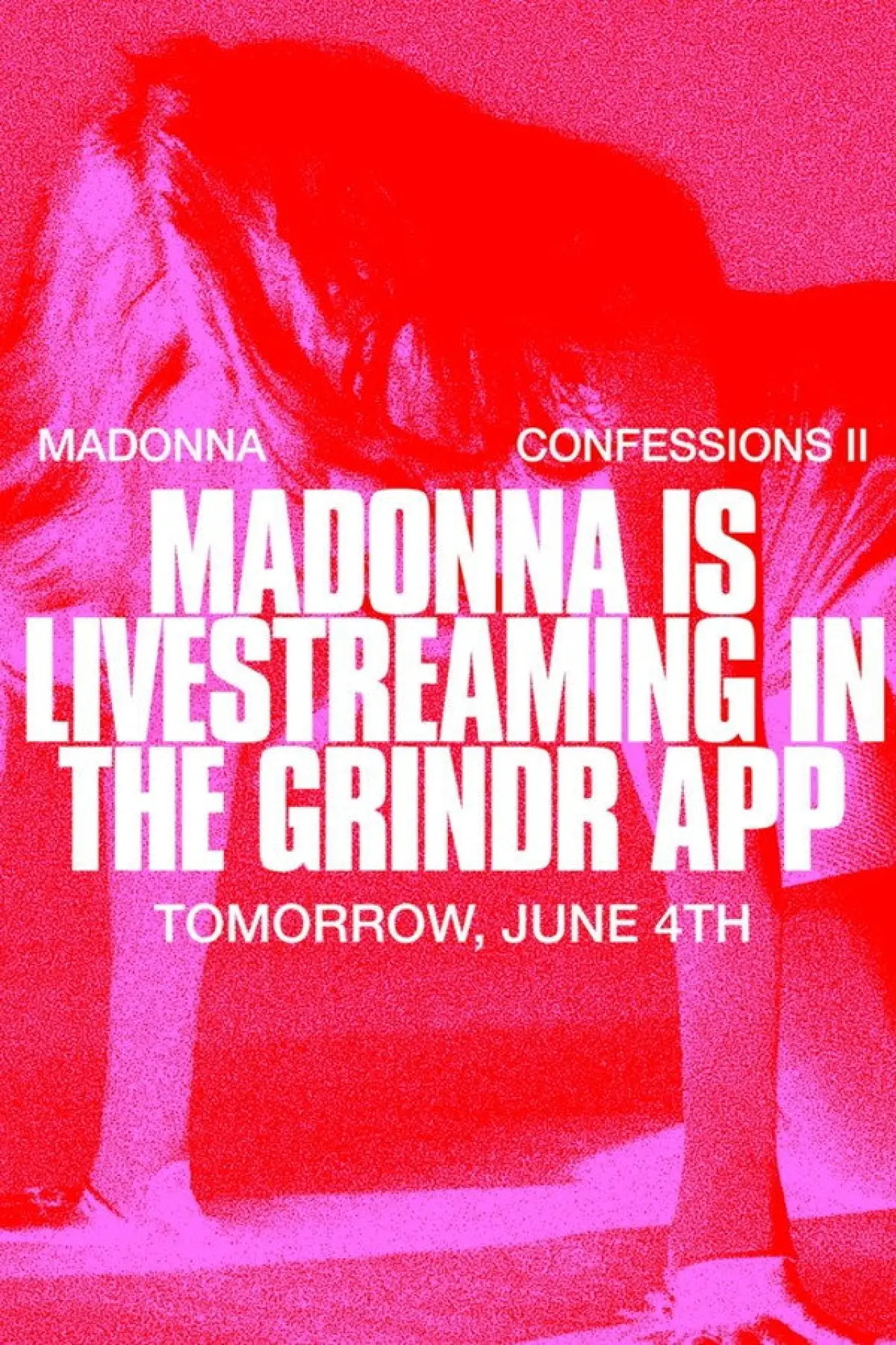 Movie poster "Grindr Presents: Madonna LIVE in New York"